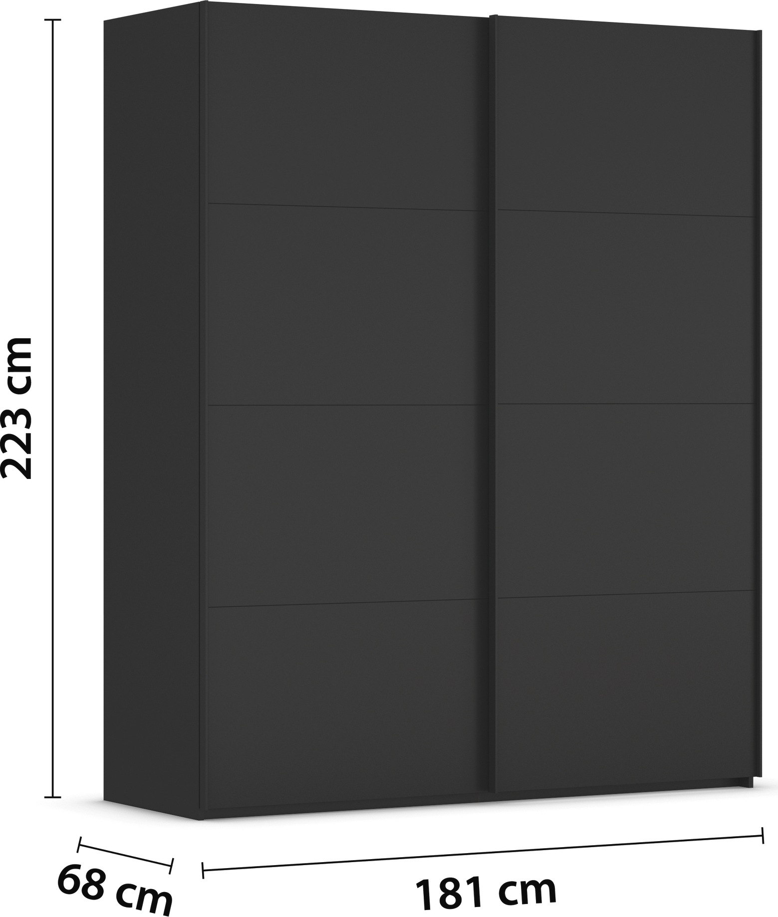 rauch Schwebetürenschrank »Kleiderschrank Schrank Garderobe Schlafzimmerschrank SCALE-FYRA«, edle viergeteilte Türen viele Farben und Griff-Farben MADE IN GERMANY