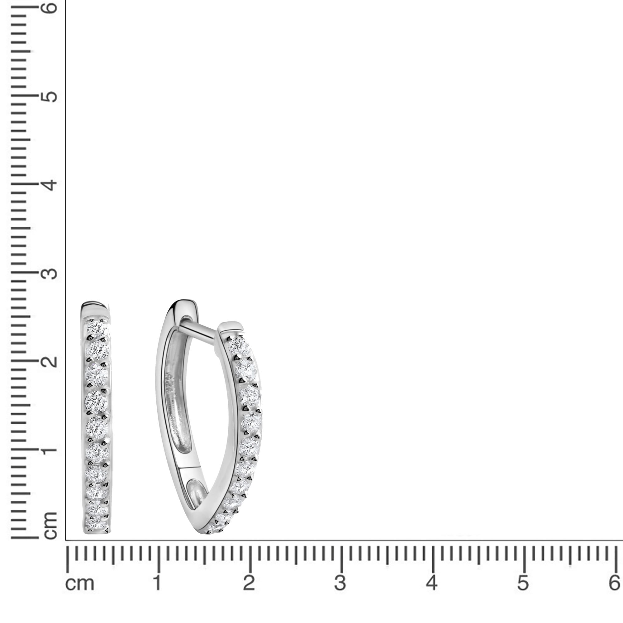 Firetti Paar Creolen »Schmuck Geschenk Silber 925 Ohrschmuck Ohrringe«, mit Zirkonia (synth.)