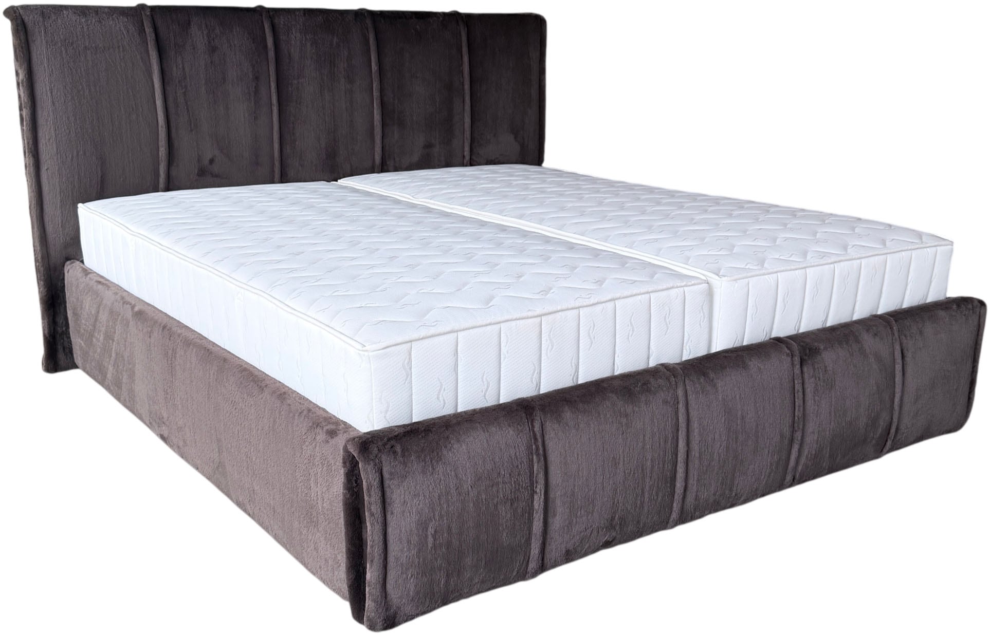 OTTO home Polsterbett »EVELLINA in der Größe 180x200 cm, mit Fellimitat bezogen« wahlweise mit Lattenrost und King-Matratze (28cm)