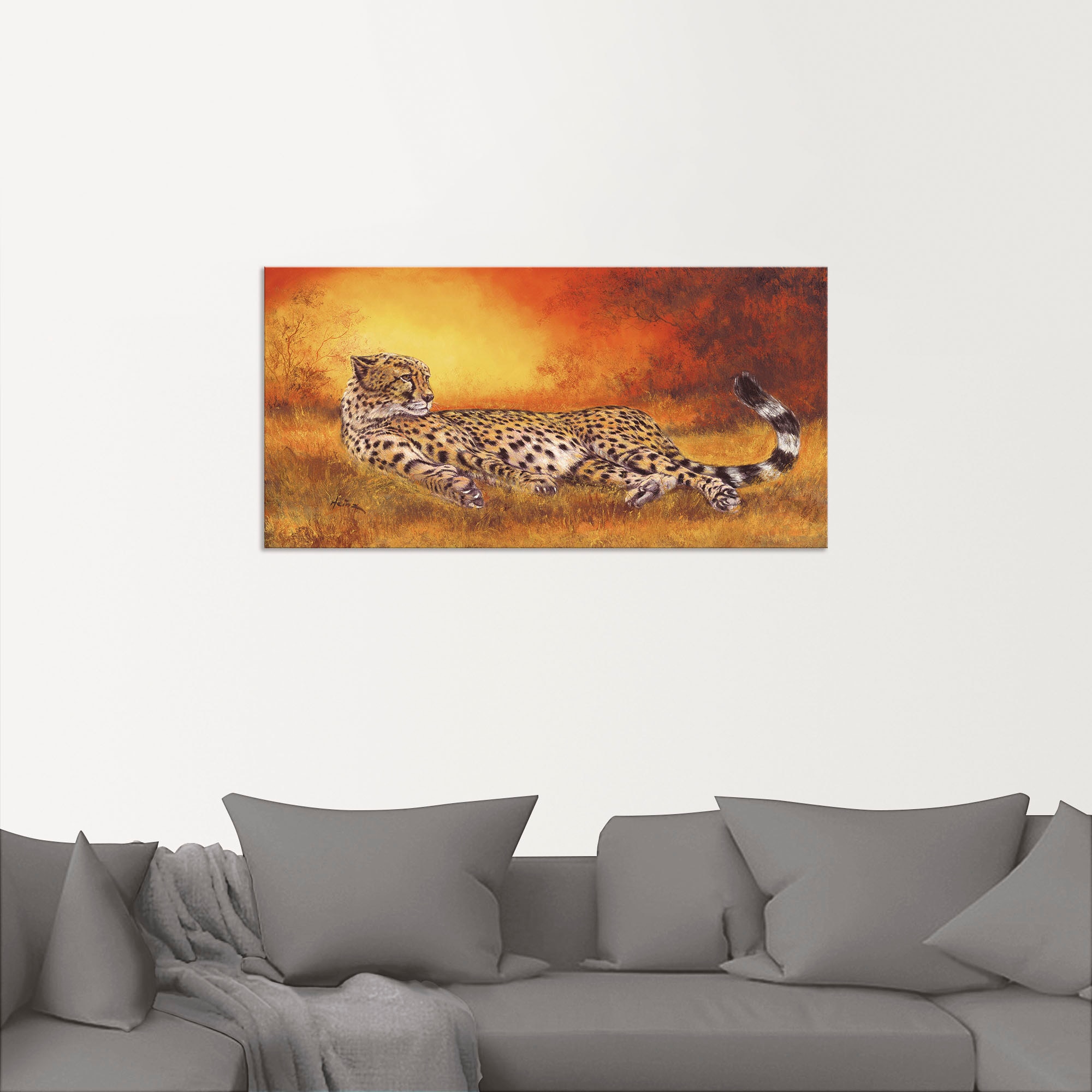 Artland Wandbild »Gepard«, Geparden Bilder, (1 St.), als Alubild, Outdoorbild, Leinwandbild, Poster, Wandaufkleber
