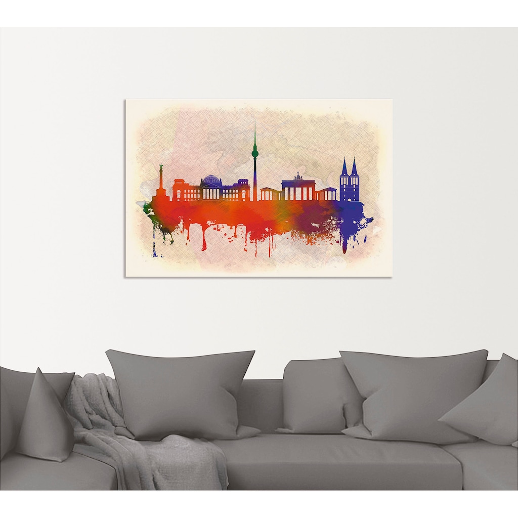 Artland Wandbild »Berlin Deutschland Skyline«, Deutschland, (1 St.)