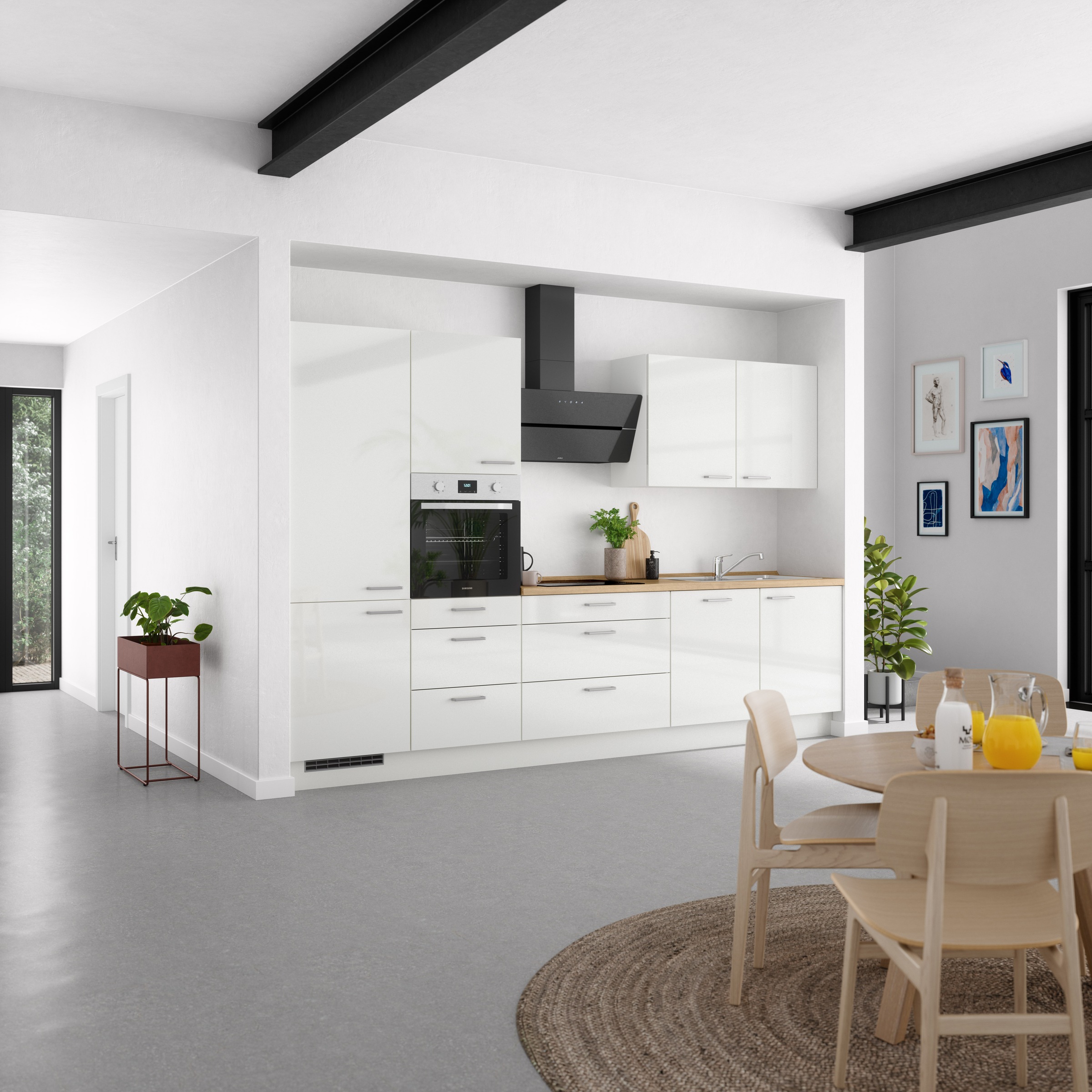 nobilia® Küchenzeile »"Flash II"«, vormontiert, Ausrichtung wählbar, Breite 330 cm, wahlw. mit E-Geräten