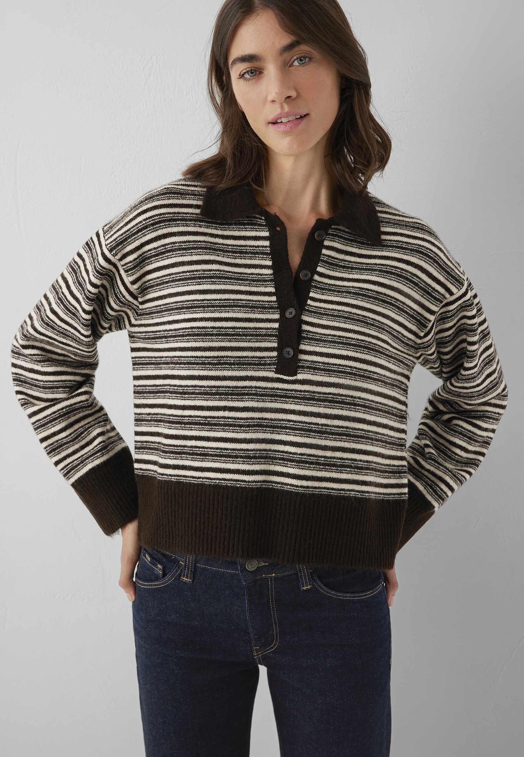 Mavi Polokragenpullover "POLO NECK TRICOT" Pullover Gestreift