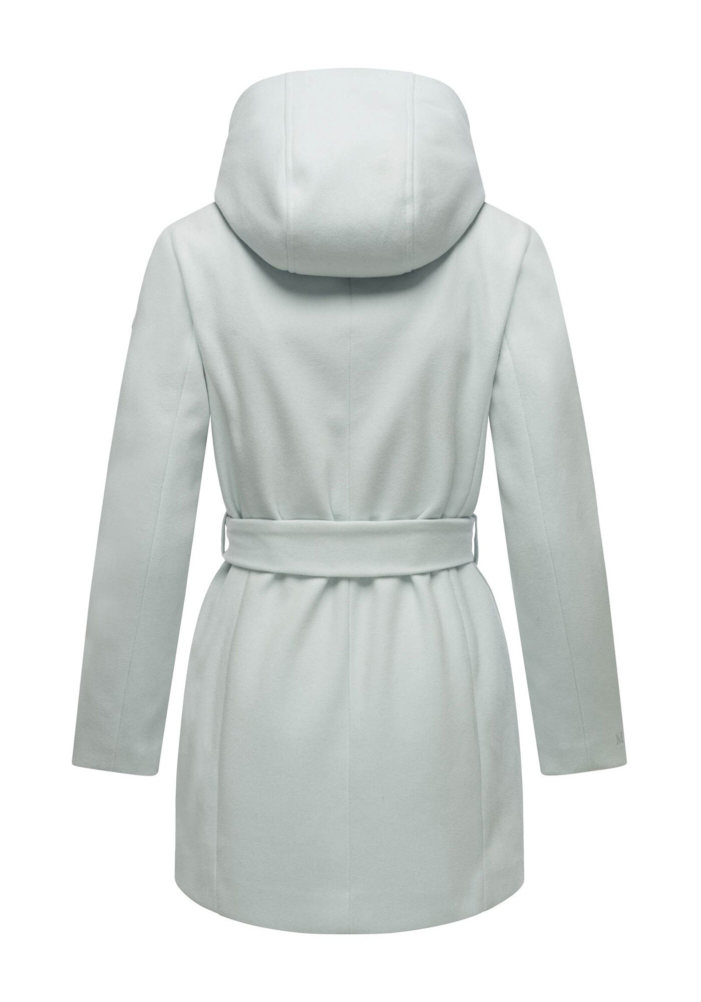 Marikoo Kurzmantel »Katalinaa«, Eleganter Wickel Mantel mit Taillengürtel und Oversized Hood Kapuze