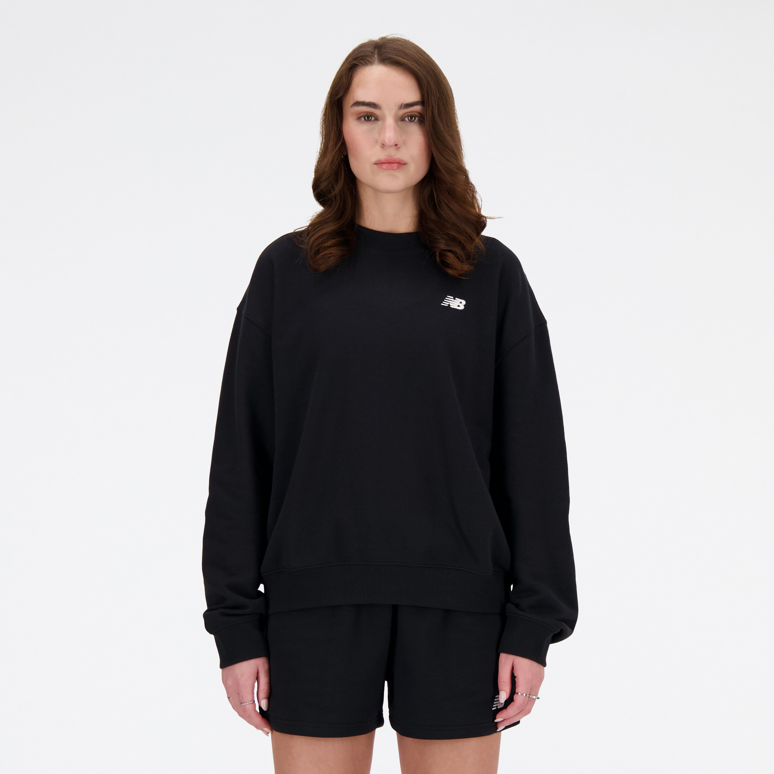 New Balance Sweatshirt "Sport Essentials French Terry Crew", mit Rundhalsausschnitt, aus French-Terry-Material, lockere Passform