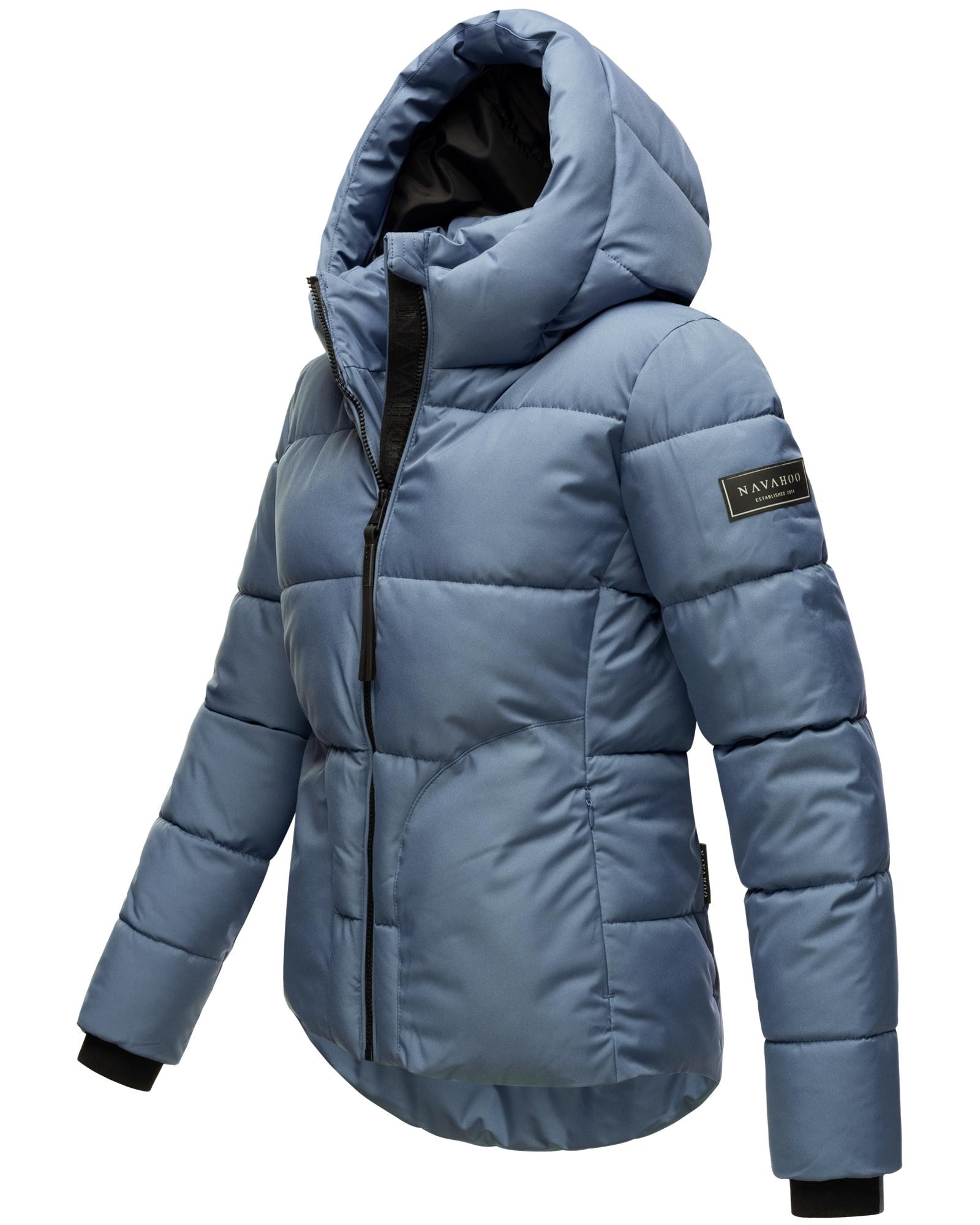 Navahoo Steppjacke »Lachperle XIV«, mit Kapuze, Kurze gesteppte Damen Winterjacke mit hohem Kragen und Kapuze