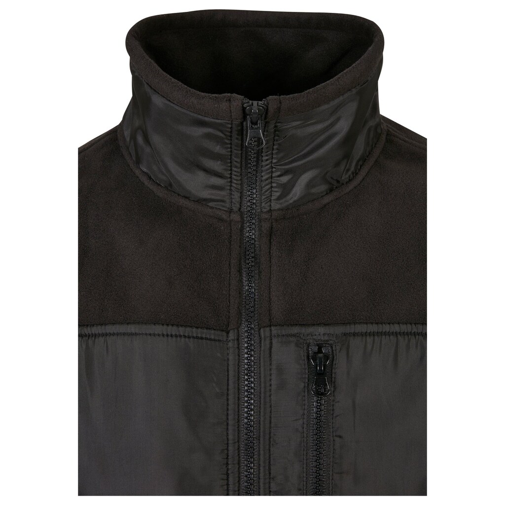 URBAN CLASSICS Fleecejacke »Urban Classics Herren Patched Micro Fleece Jacket«, (1 St.), ohne Kapuze