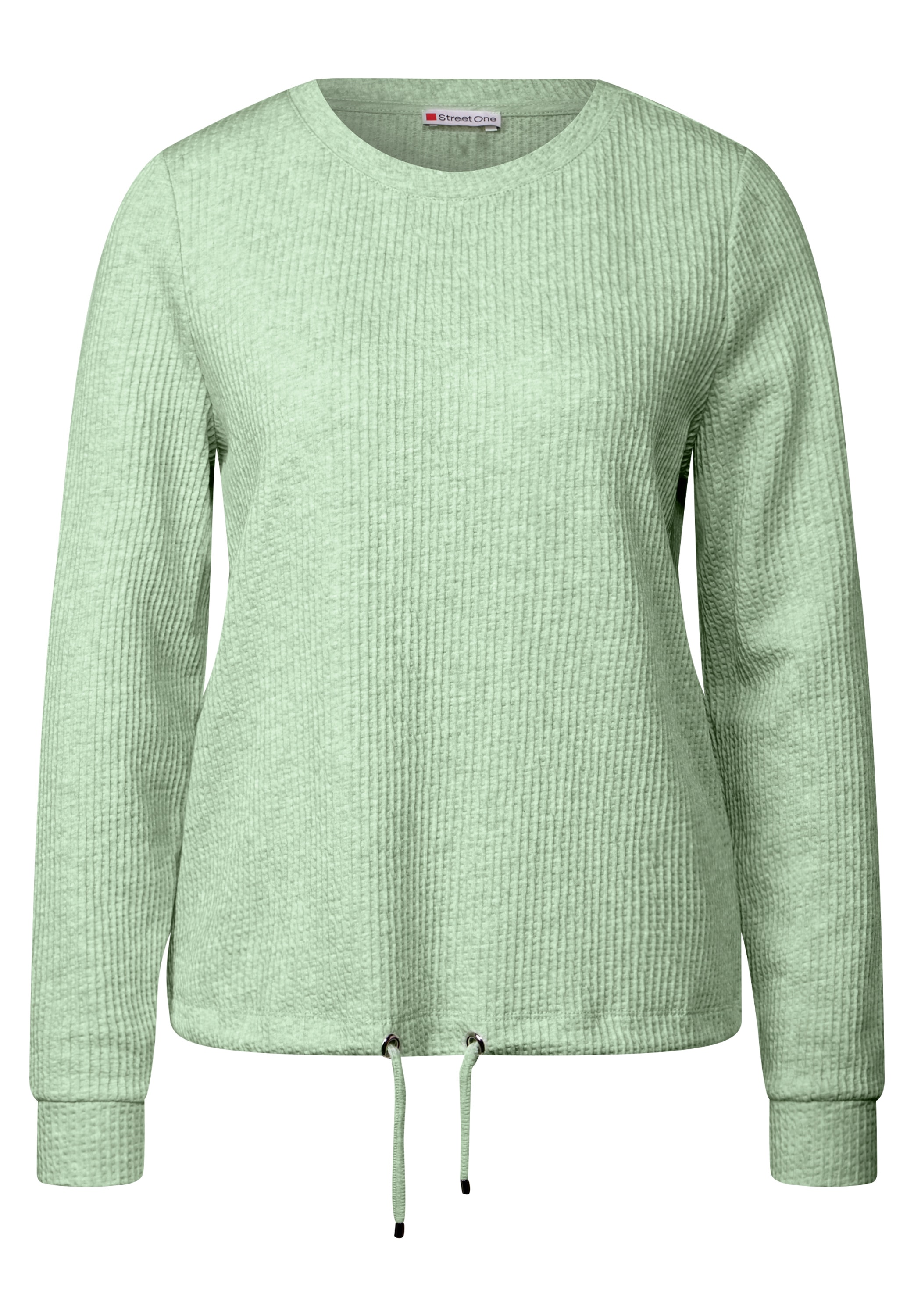 STREET ONE Langarmshirt, mit Elastiksaum und Tunnelzug