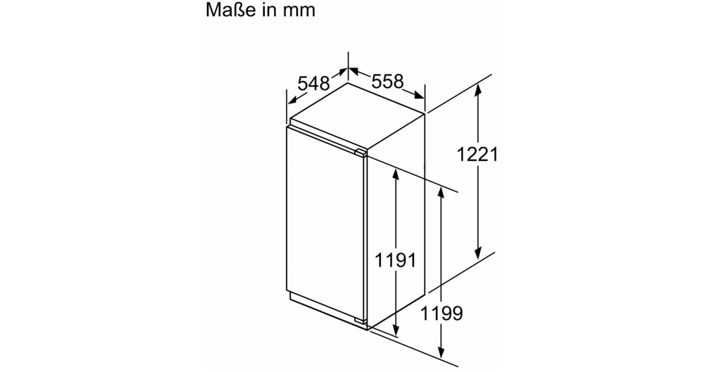 NEFF Einbaukühlschrank »KI2423DD1«, KI2423DD1, 122,1 cm hoch, 56 cm breit, Fresh Safe: Schublade für flexible Lagerung von Obst & Gemüse