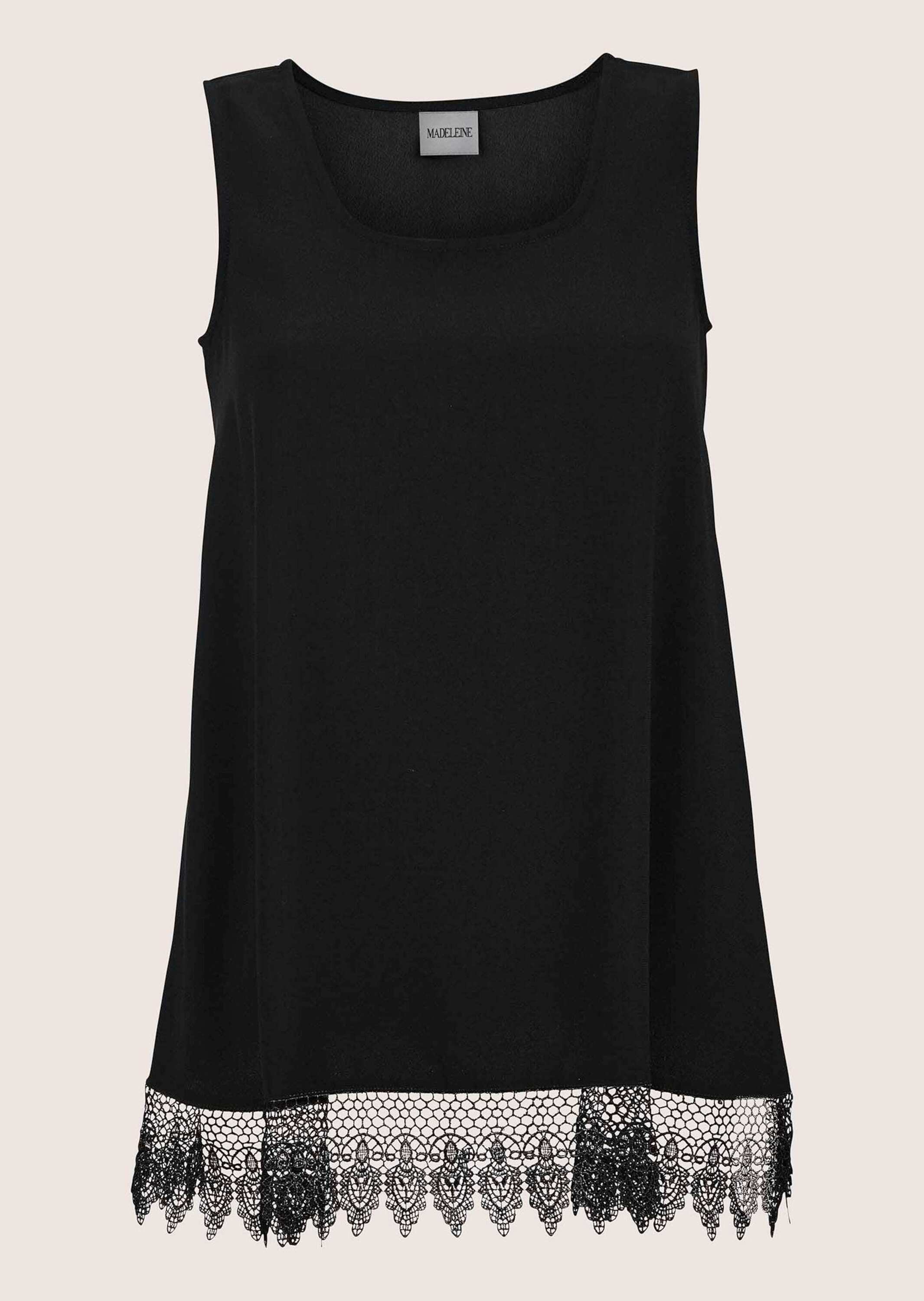 MADELEINE Blusentop "Top Feminines Blusentop mit Spitzenbesatz"