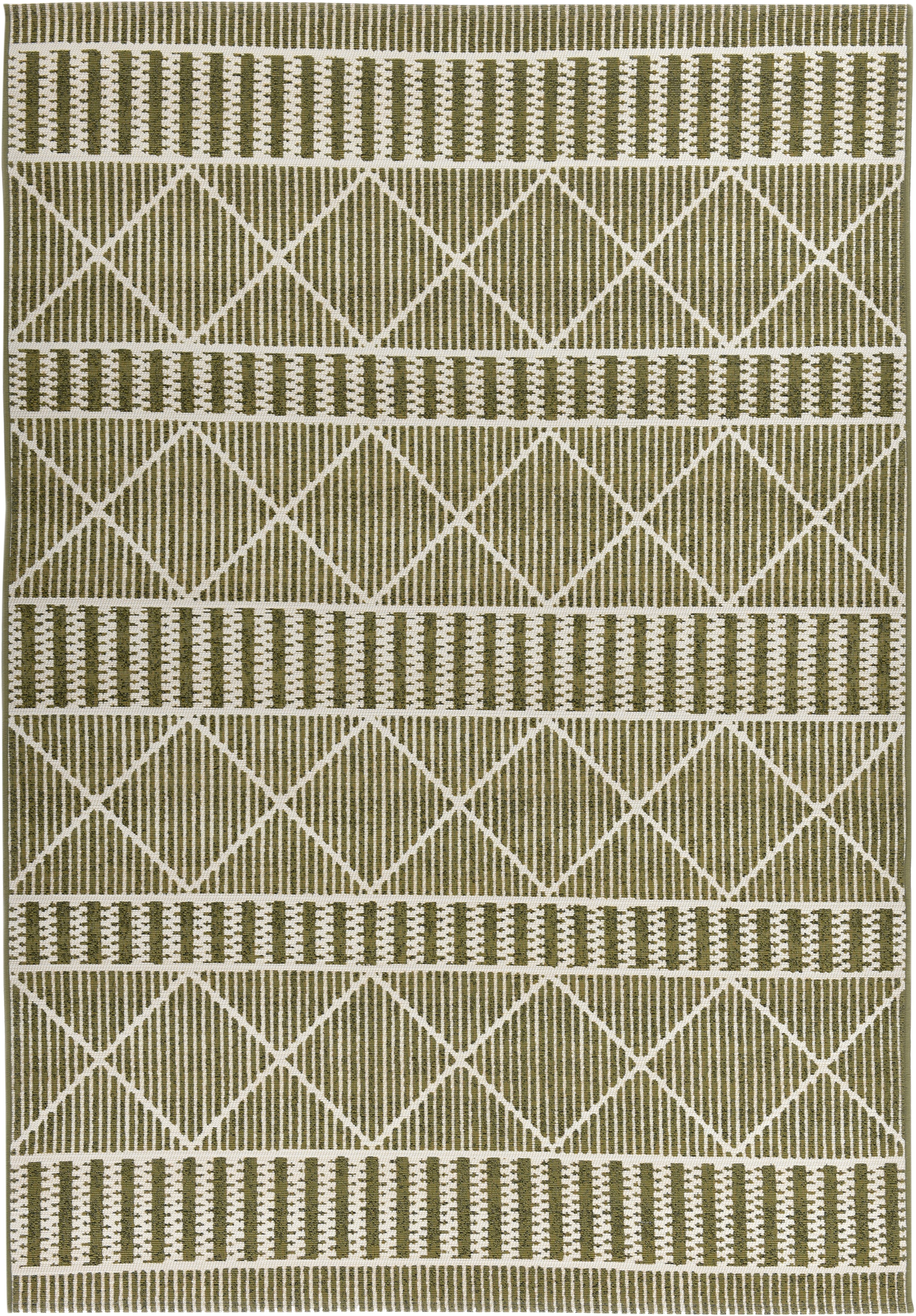 TOM TAILOR HOME Teppich »Funky Outdoor Geometric«, rechteckig, 5 mm Höhe, Flachgewebe, modernes Rauten Design, Outdoor geeignet, Wohnzimmer