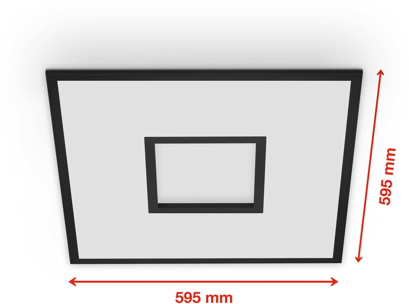 Telefunken LED Panel »319505TF CENTERBACK«, Leuchtmittel LED-Board | LED fest integriert, schwarz, RGB, CCT, dimmbar, Fernbedienung, Timer- und Memoryfunktion