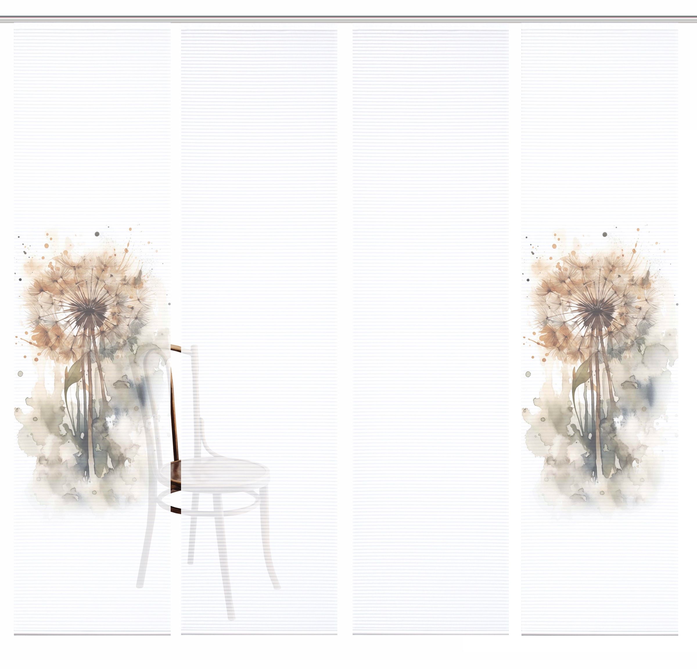 HOME in green Schiebegardine "AMARANDE" Paneelwagen 4 Stk. tlg. Bambusoptik günstig online kaufen