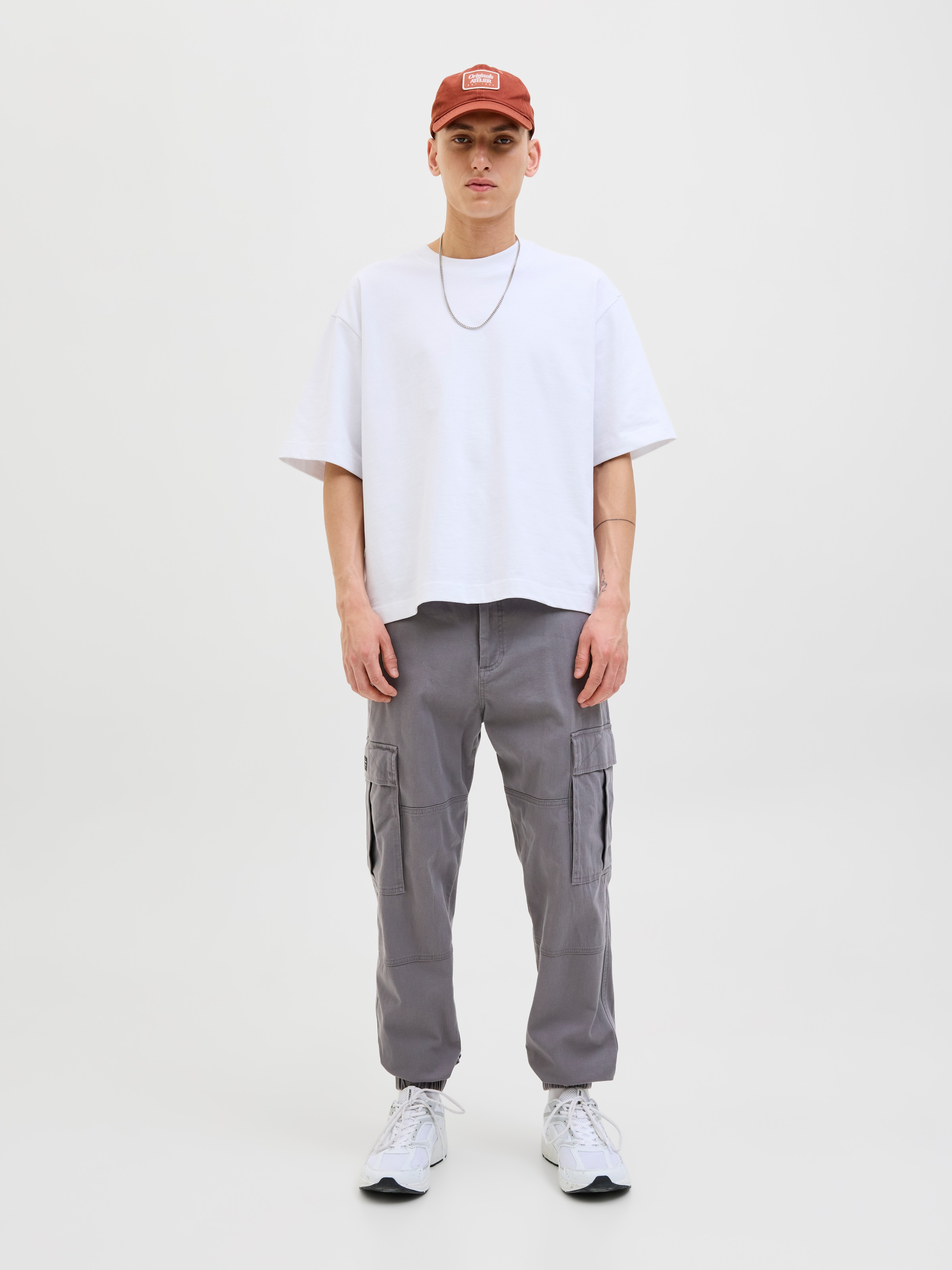 Jack & Jones JPSTKANE JJJONNIE Cuffed Cargo Pants Gray 32/34 3