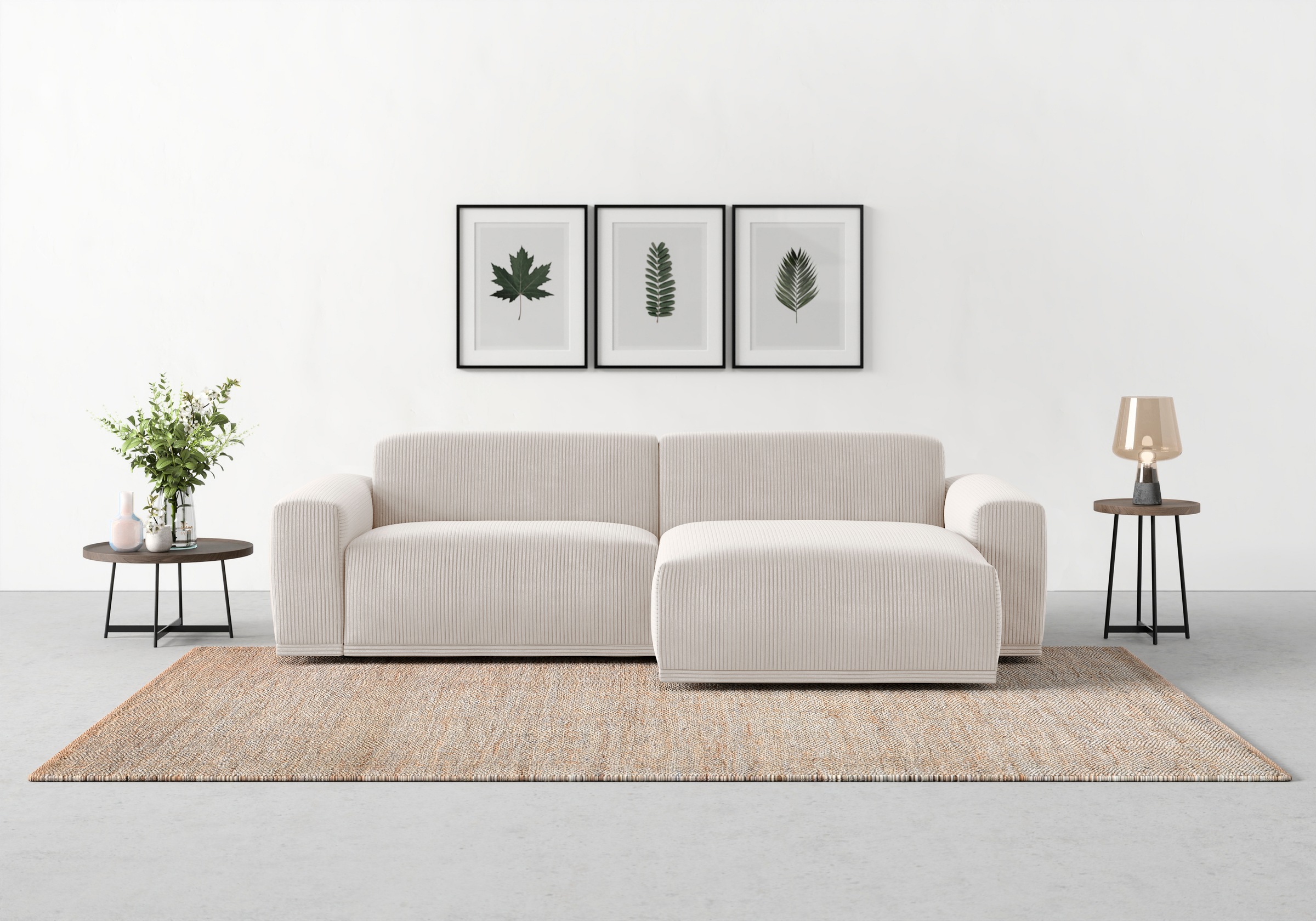 TRENDMANUFAKTUR Ecksofa Braga, mit hochwertigem Kaltschaum, L-Form, in Cord günstig online kaufen