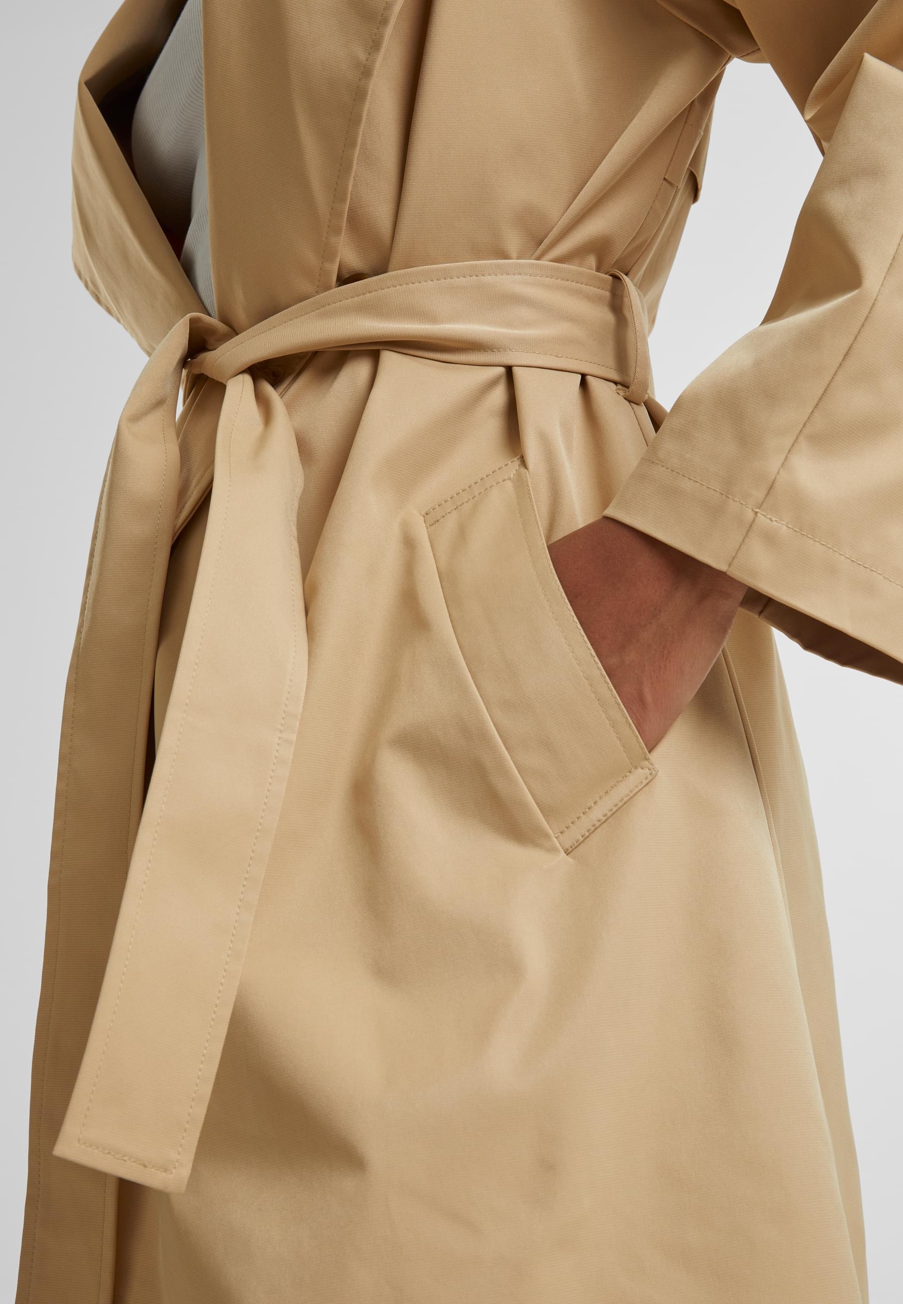 URBAN CLASSICS Winterjacke »Urban Classics Ladies Trenchcoat«, (1 St.), ohne Kapuze