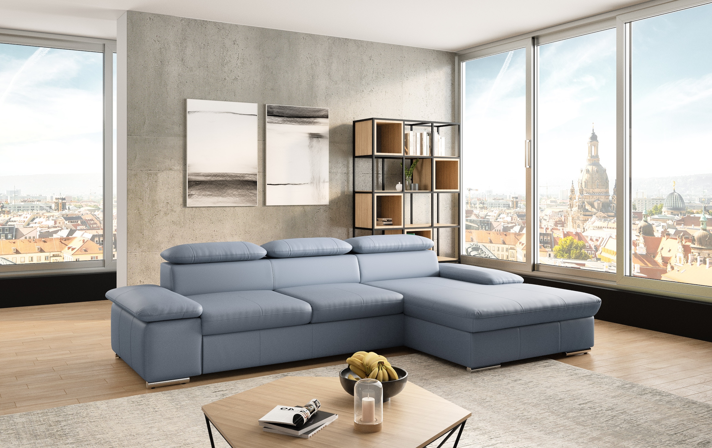 sit&more Ecksofa "Valantine L-Form, B: 286 cm" mit Arm- & Kopfteilverstellu günstig online kaufen