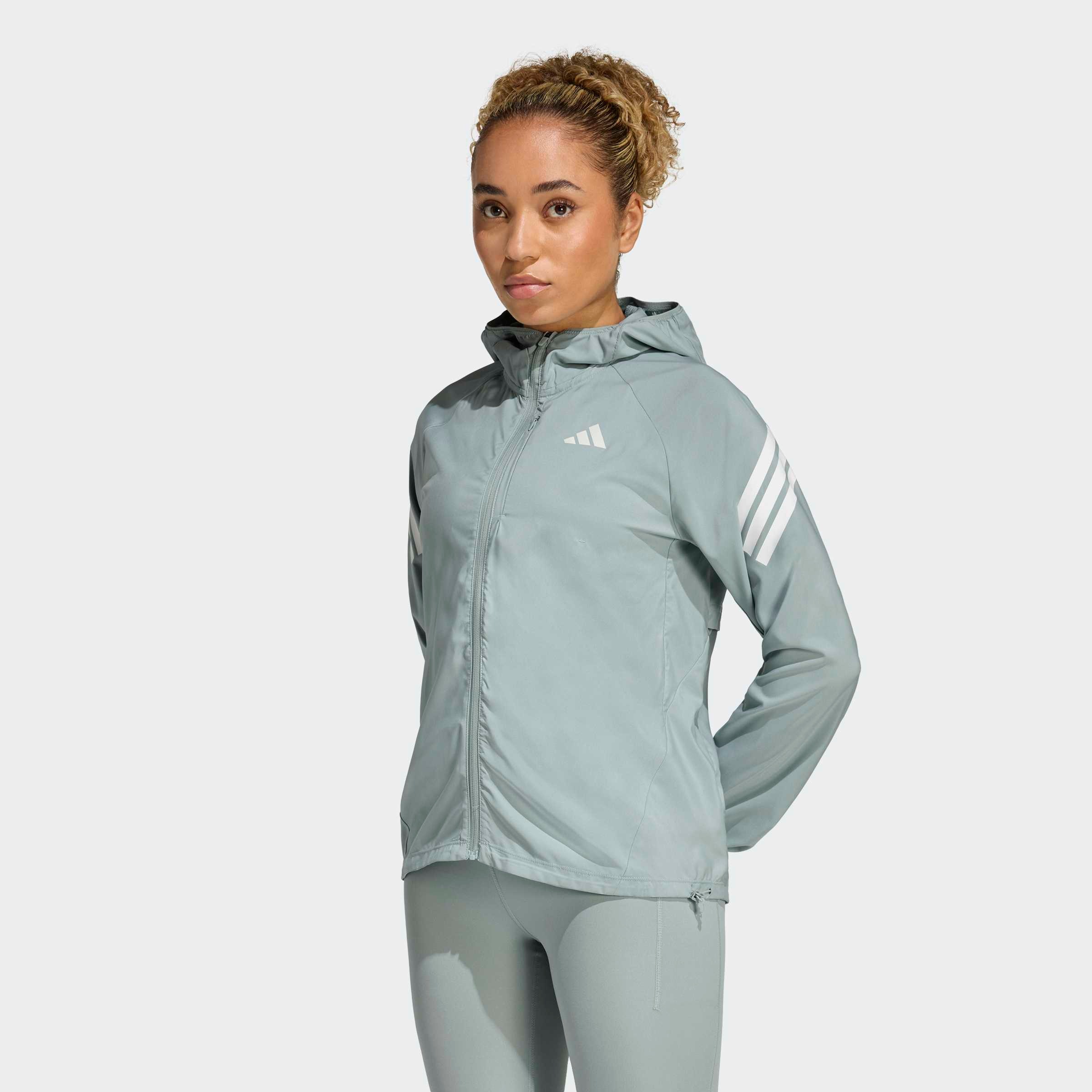 Damen Laufjacke "adi365 3S JKT W"wonder sage, Gr. XL, ADIDAS PERFORMANCE, Obermaterial: 100% Polyester, Jacken
