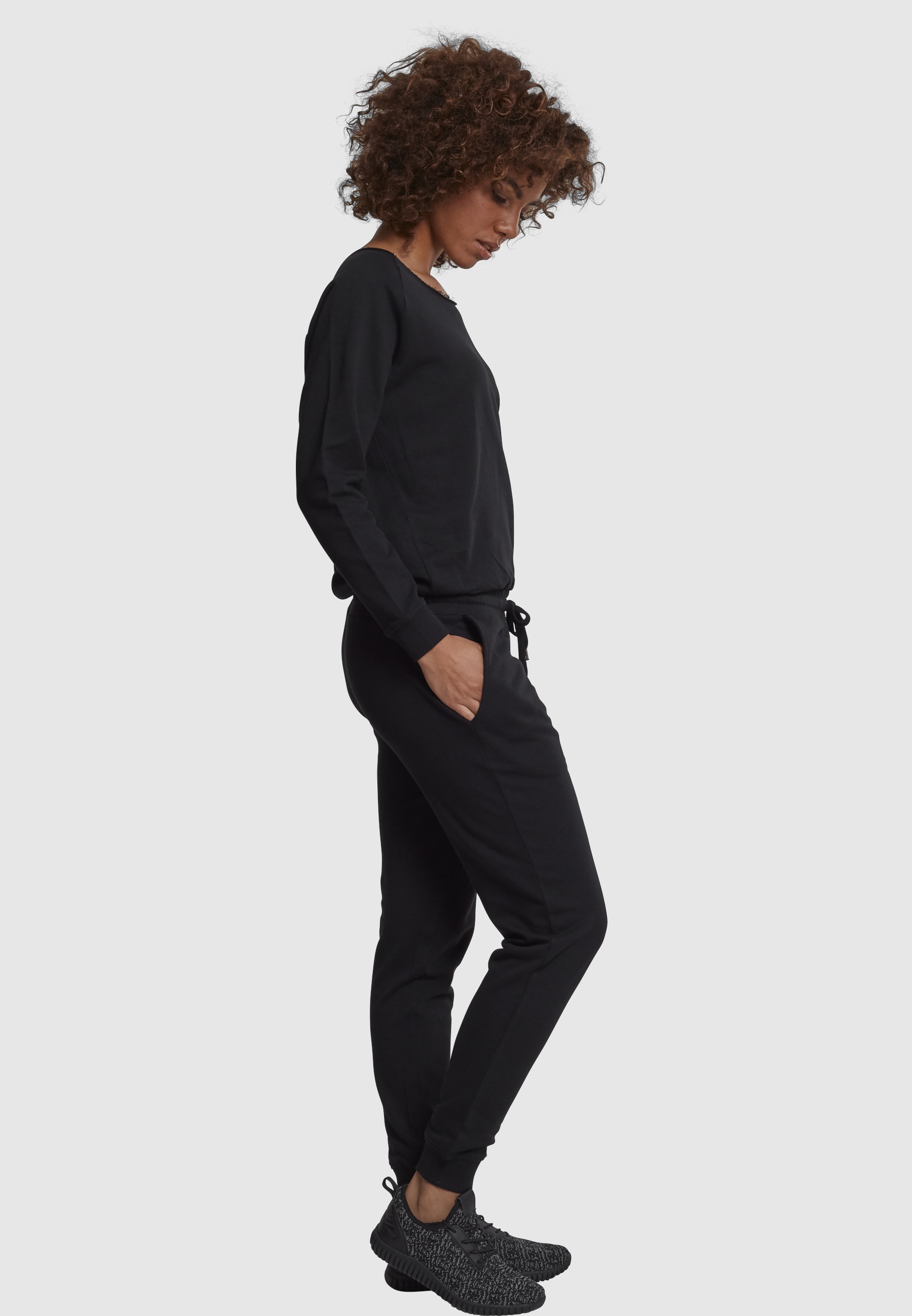 URBAN CLASSICS Jumpsuit »Urban Classics Damen Ladies Long Sleeve Terry Jumpsuit« 1 Stk.