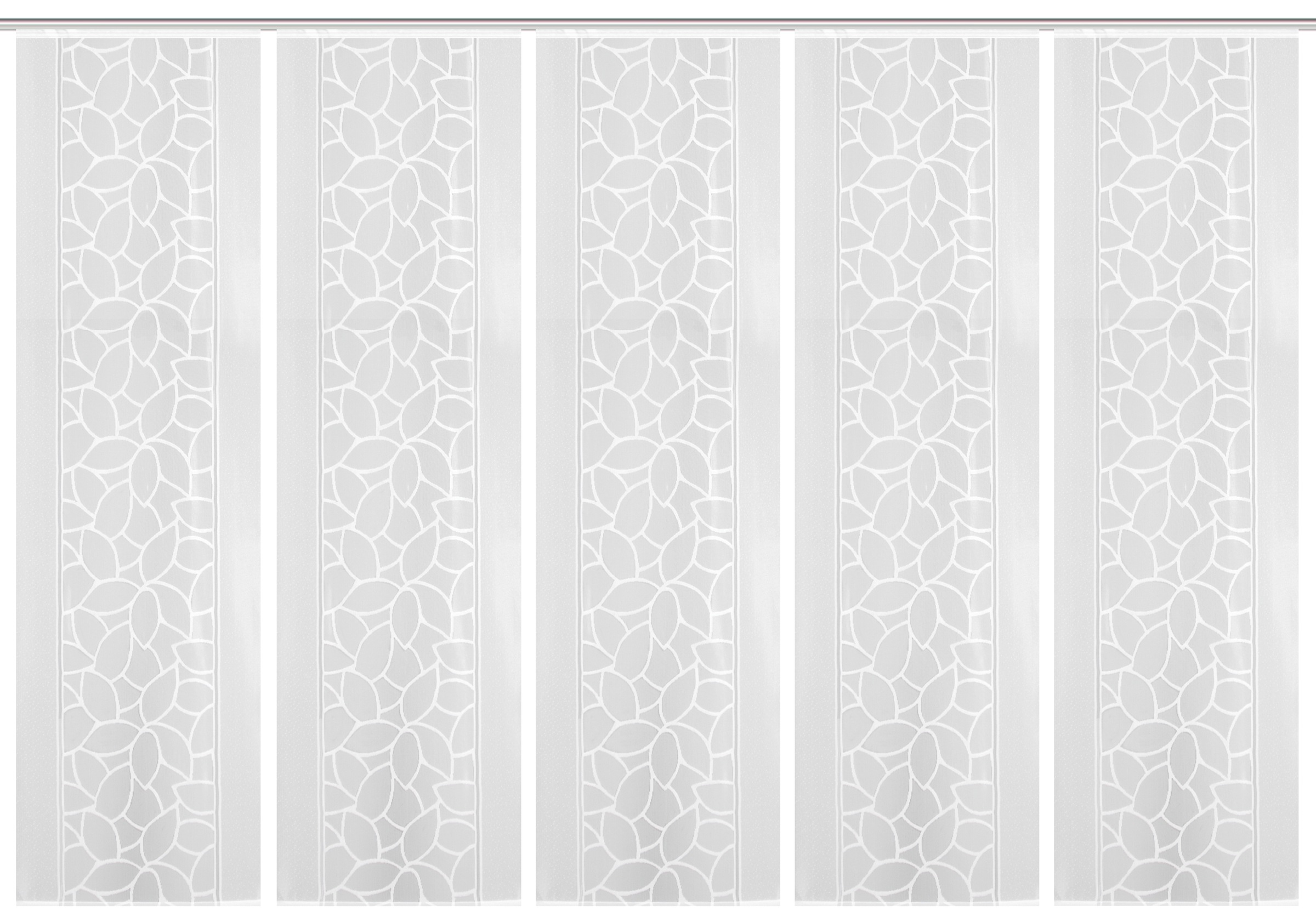 HOME WOHNIDEEN Schiebegardine "JENNA" Klettschiene 5 Stk. tlg. Schiebevorha günstig online kaufen