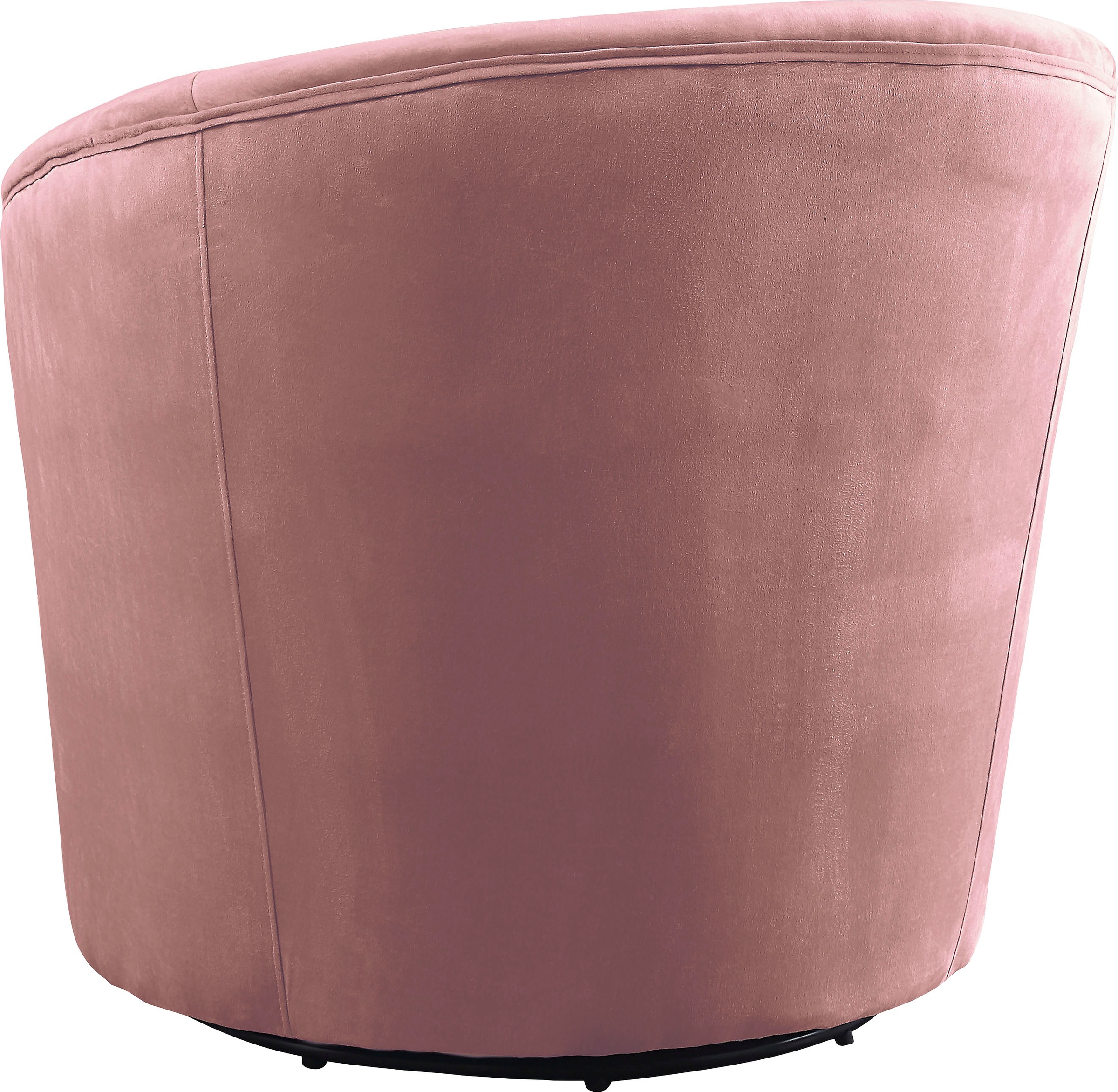 Drehsessel "Colin", rosa (rosé), B:84cm H:84cm T:85cm, 100% PES, ATLANTIC HOME COLLECTION, Sessel, Drehsessel, 360Â frei drehend, in Samtveloursbezug, inkl. Zierkissen 2