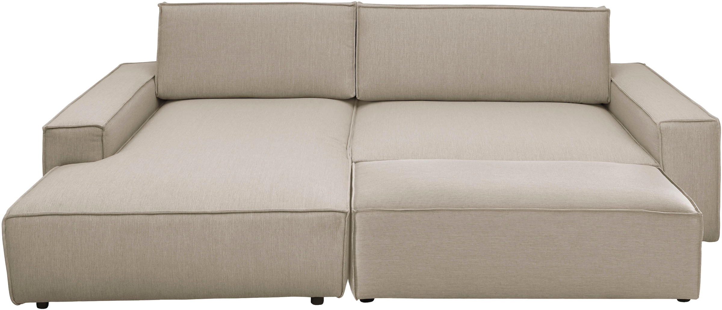 Home affaire Polsterecke »NEU: SHERWOOD XXL tief, L-Form mit Schlaffunktion, Big-Sofa mit Hocker«, (Set, 2 St.), stellbar zum Schlafsofa (Krokodilverbinder), Cord, Leinenoptik