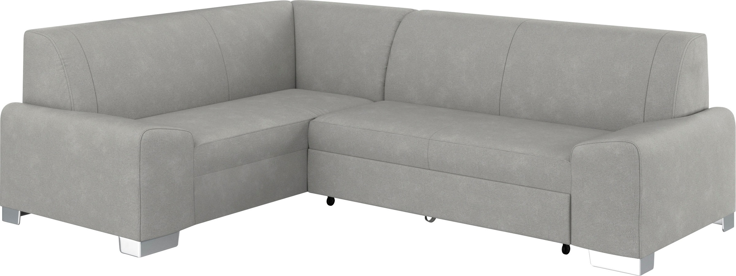 DOMO collection Ecksofa »Anzio in kubischer Formensprache, flache Armlehnen, L-Form«, Wahlweise mit Bettfunktion und Federkern für hohen Sitzkomfort