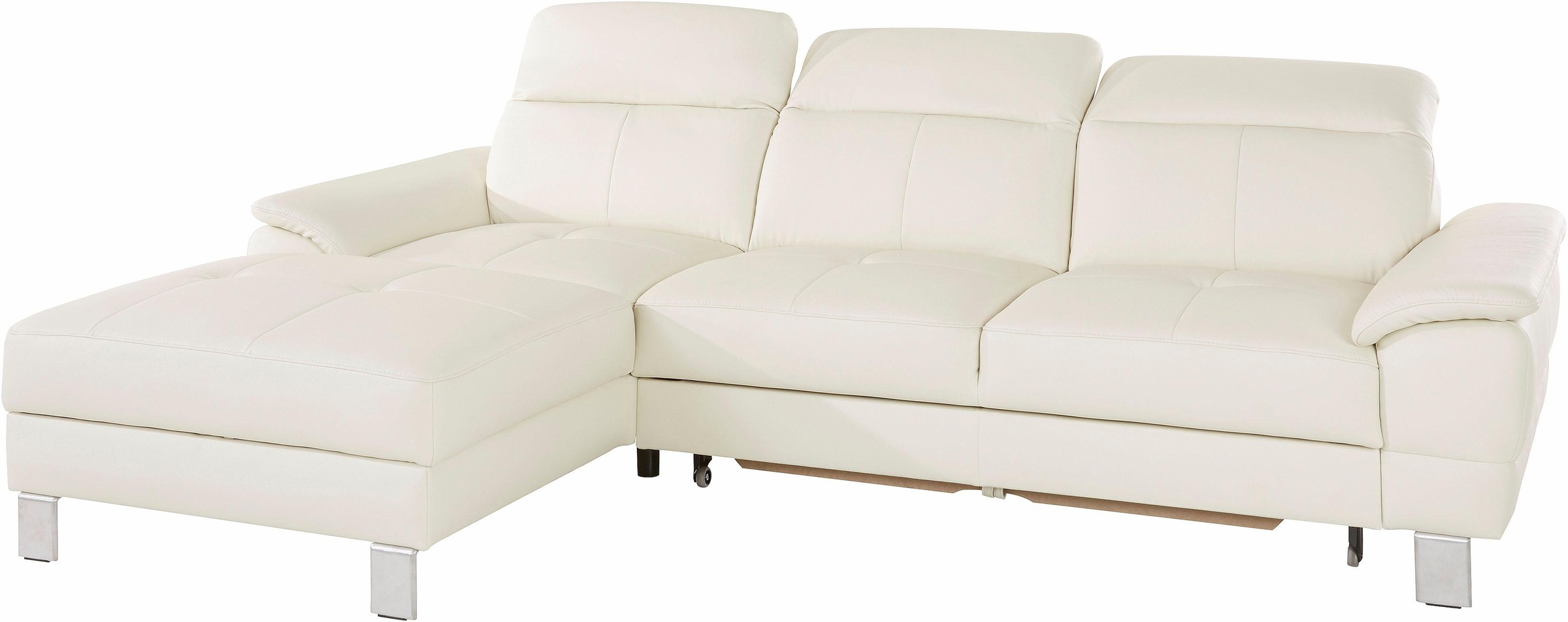 exxpo - sofa fashion Ecksofa »Mantua 2, inkl. Kopf- bzw. Rückenverstellung, bequem, L-Form«, wahlweise mit Bettfunktion und Bettkasten, tolle Verarbeitungsdetails