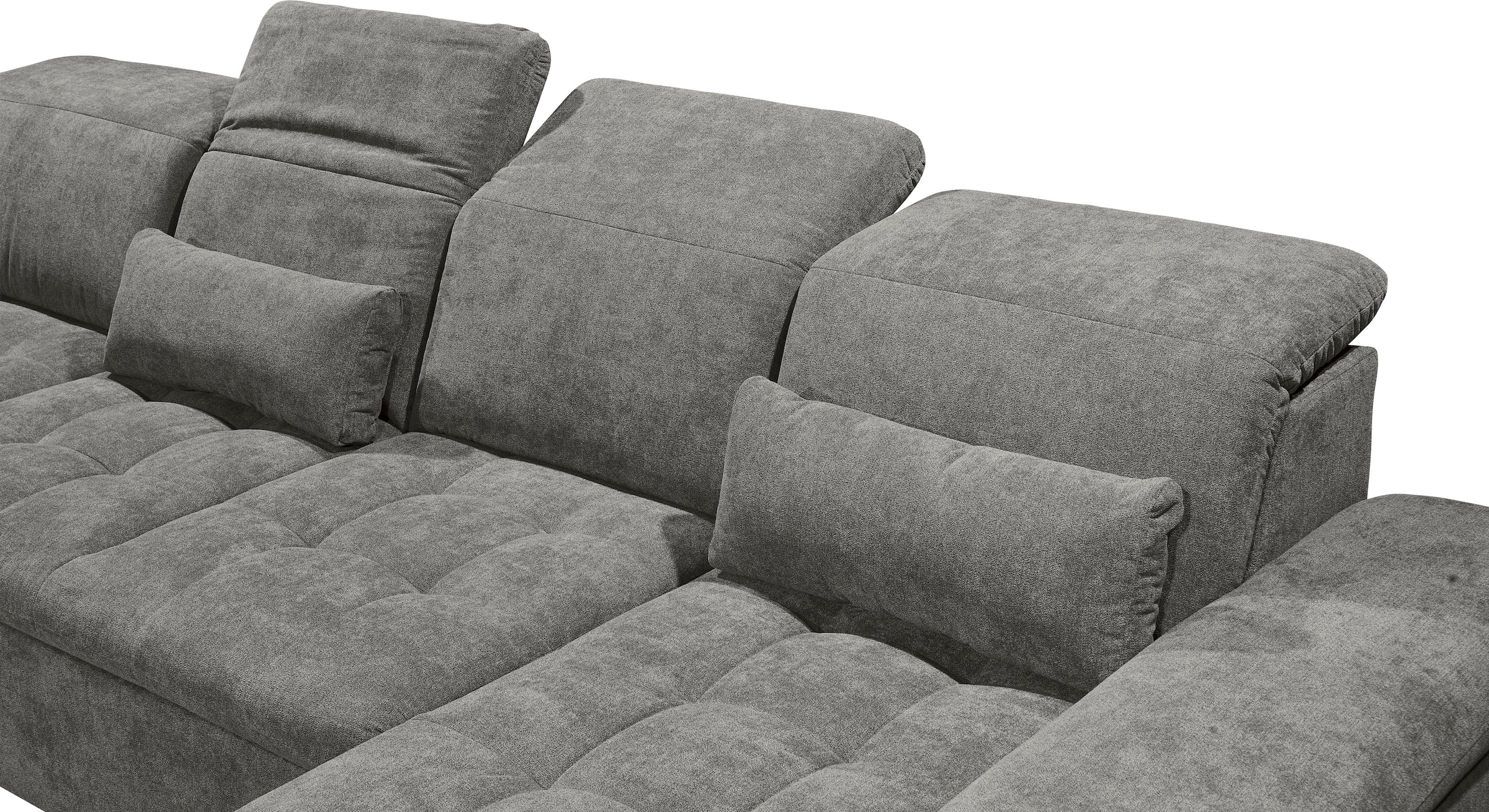 ED EXCITING DESIGN Wohnlandschaft Wayne, mit Bettfunktion, Bettkasten und Nierenkissen.  1 Armteil- und 5 Kopfteilverstellungen