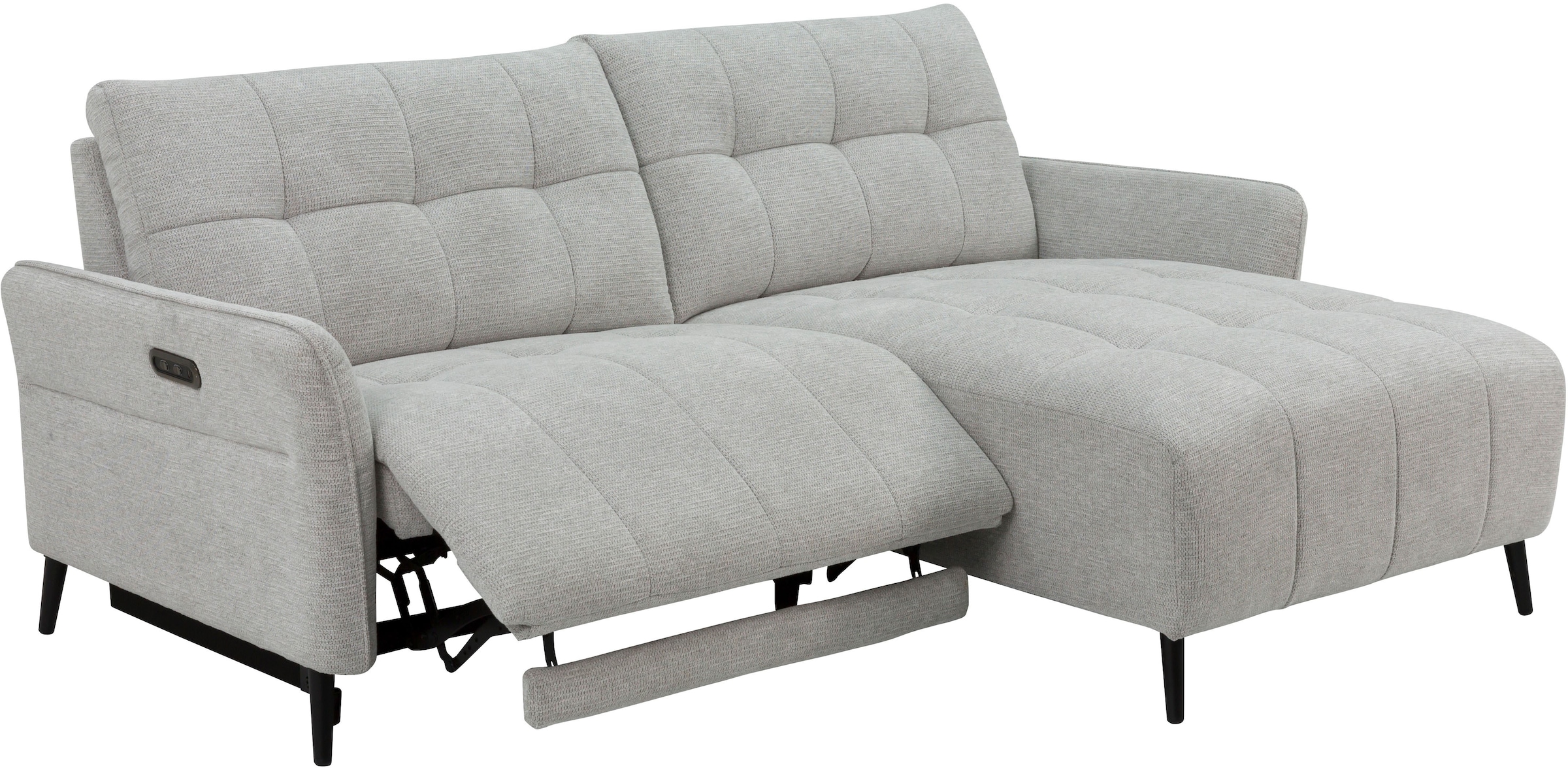 INOSIGN Ecksofa »DENIO 3-Sitzer, L-Form (Breite 209cm), elektr. Relaxfunktion, USB-A/C«, Liegefunktion durch Recliner, Federkernpolsterung