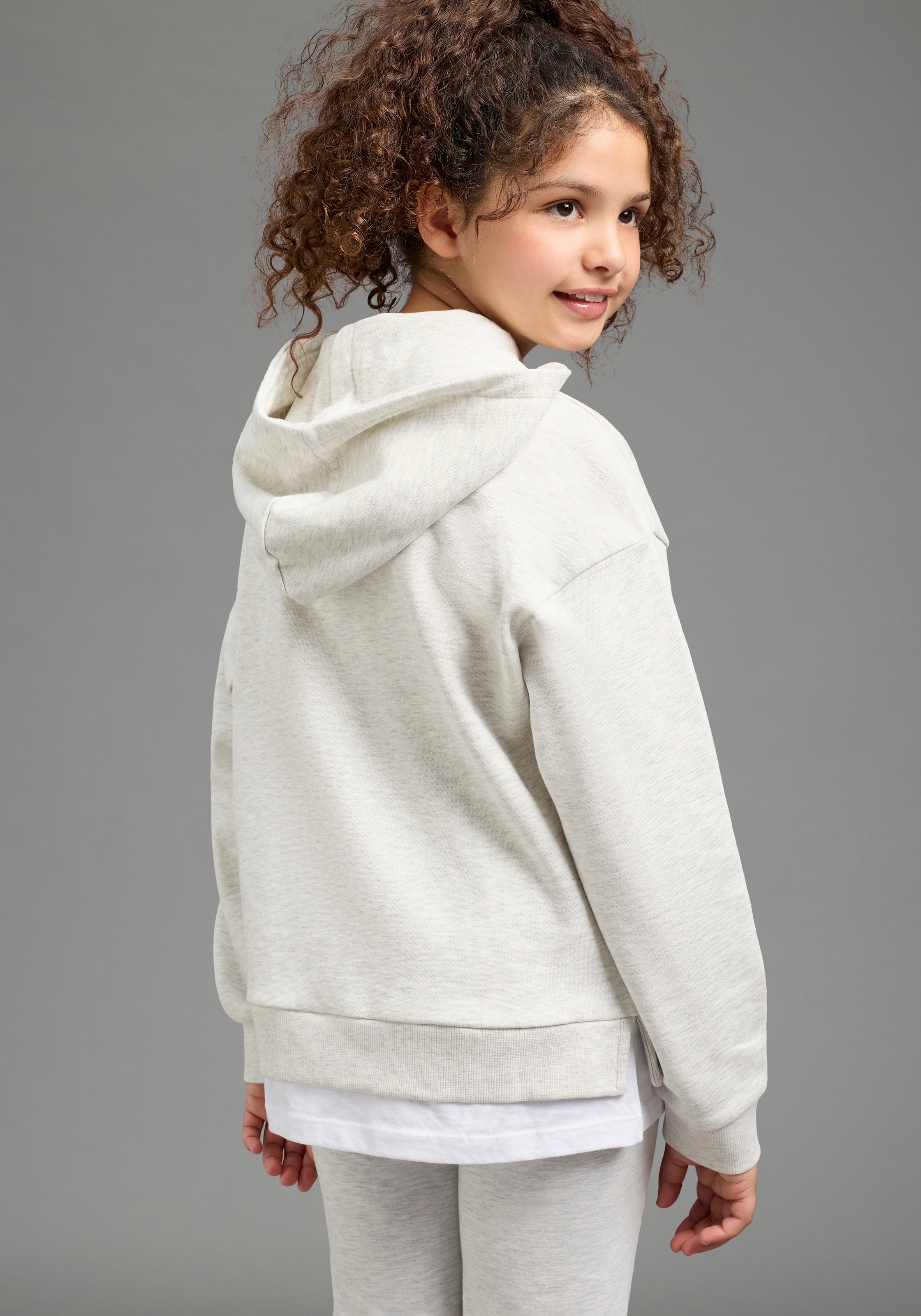 H.I.S Sweatshirt »2in1 look, Sweatshirts mit Logoprint«, mit Kapuze, mit Logodruck und Badge, hüftbedeckende Länge
