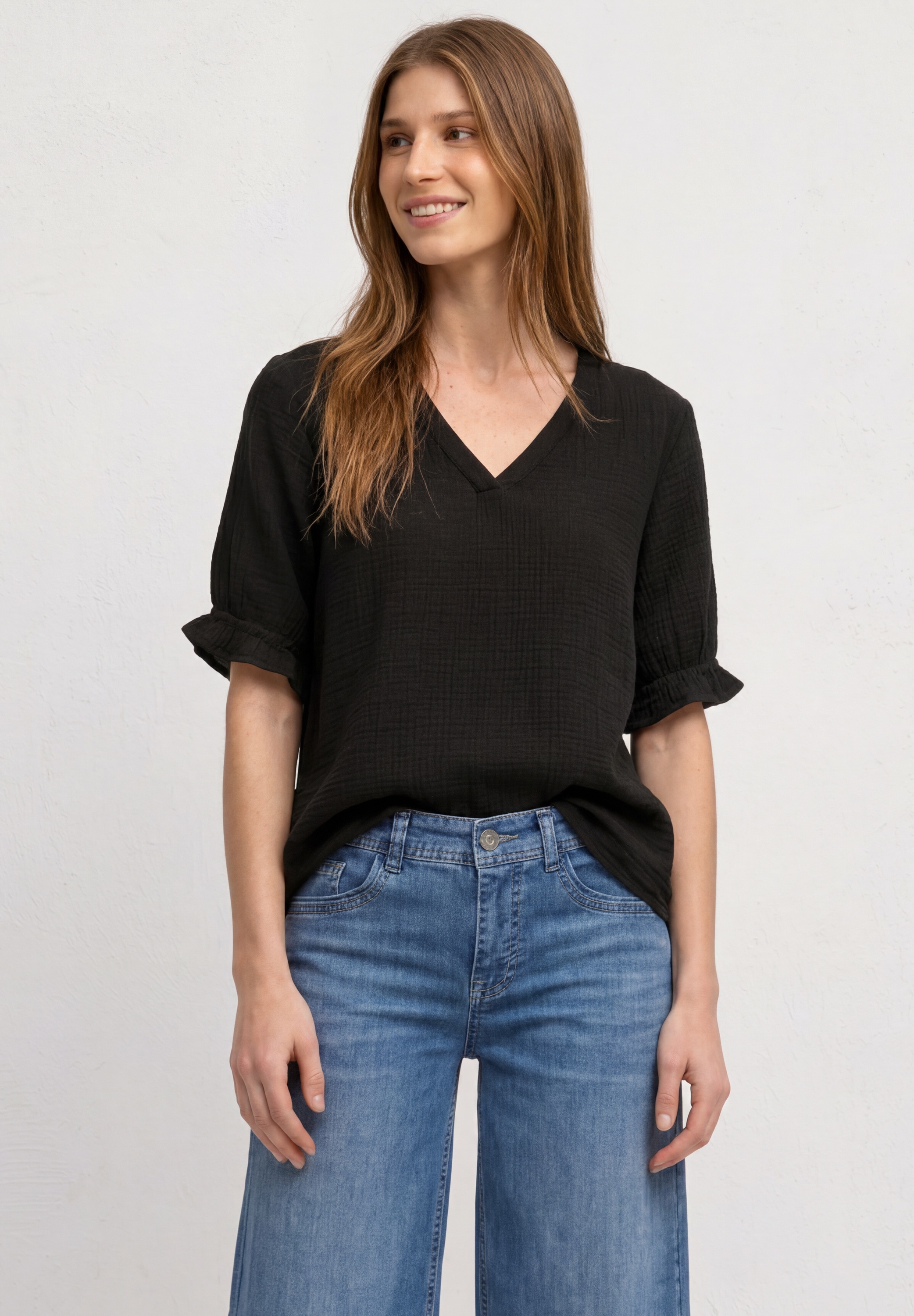 STREET ONE Shirtbluse aus reiner Baumwolle