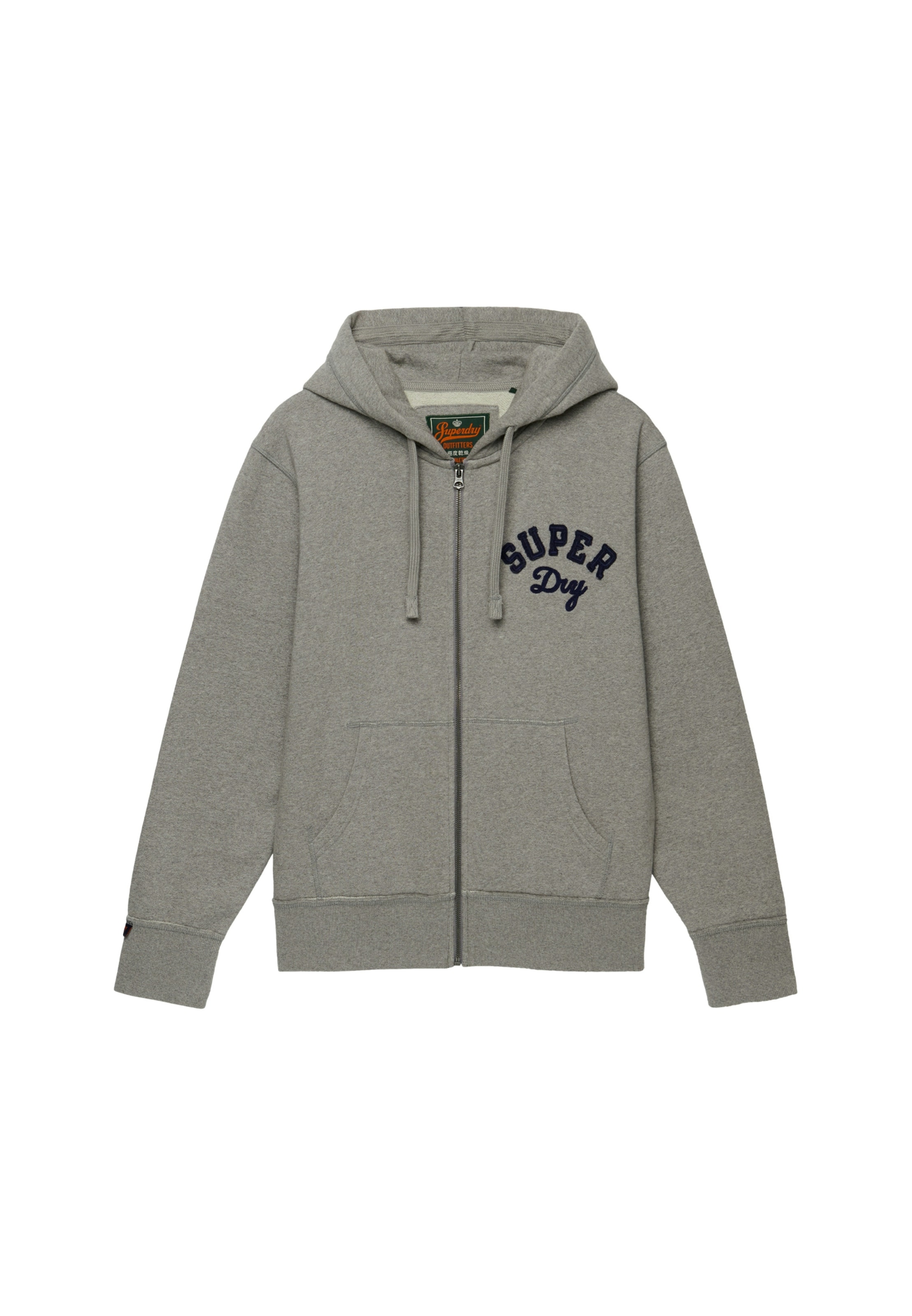 Superdry Kapuzensweatjacke »VINTAGE ATHLETIC ZIPHOOD« aus Baumwolle und angerauter Sweatware, Loose Fit, mit Reißverschluss