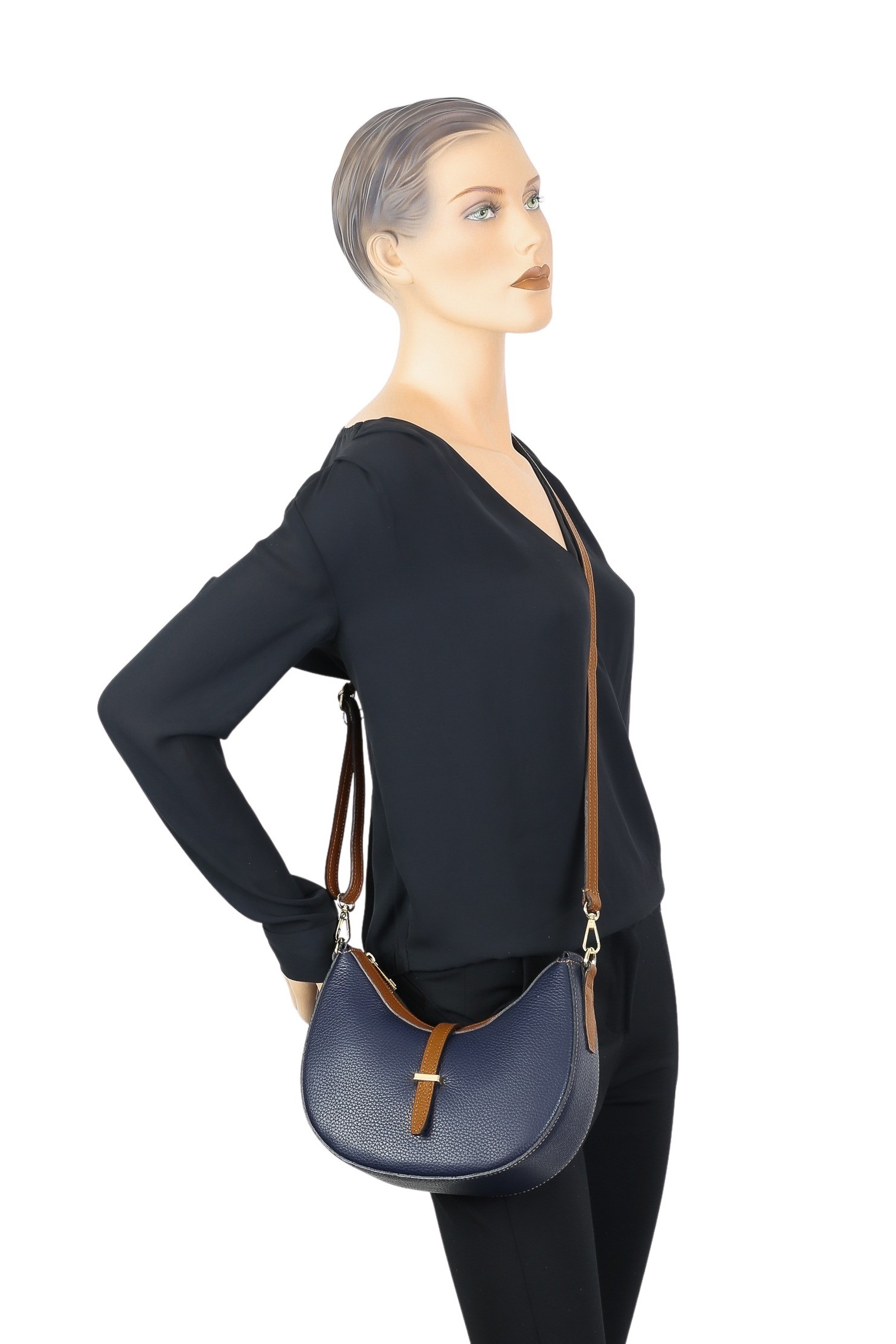 COLLEZIONE ALESSANDRO Schultertasche »OceanDrop«, aus Leder, Made in Italy