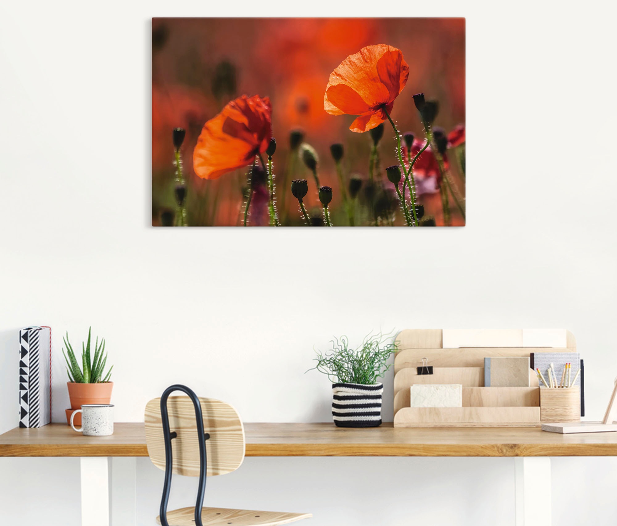 Artland Wandbild »Rote Mohnblumen in der Provence«, Blumenbilder, (1 St.), als Leinwandbild, Poster in verschied. Größen