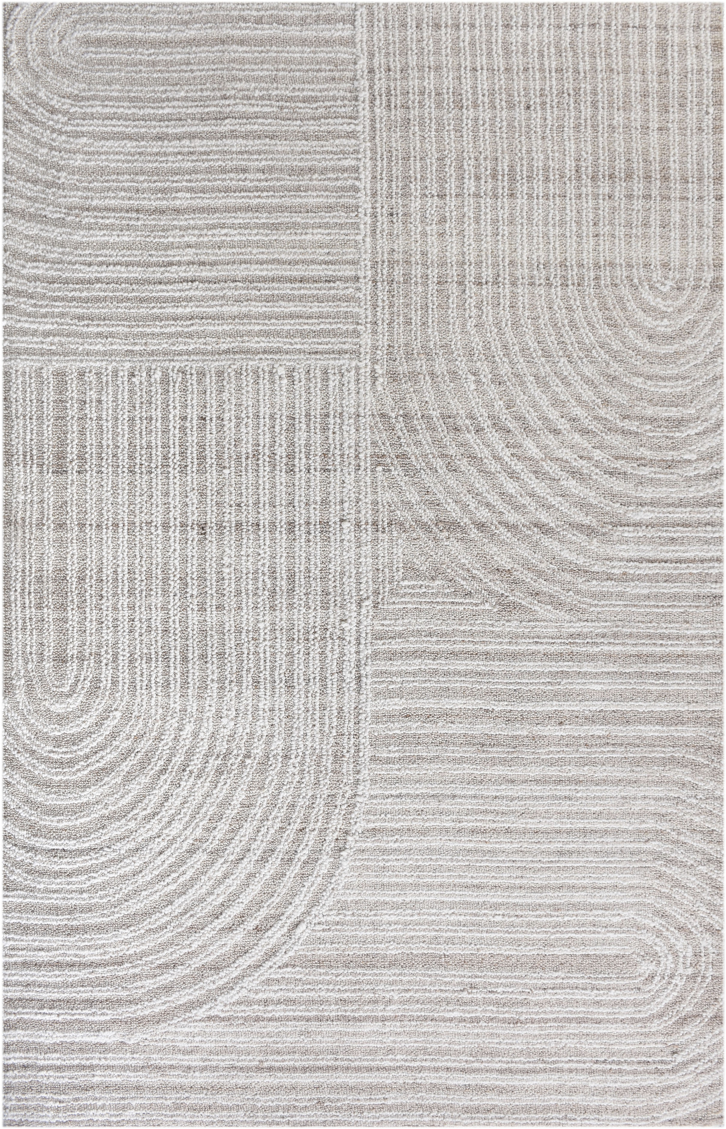 Thumbnail - my home Wollteppich "Brevik, handgefertigt, Wolle, Hoch-Tief-Struktur" rechteckig 11 mm Höhe einfarbig, Wolle, Teppich, ...