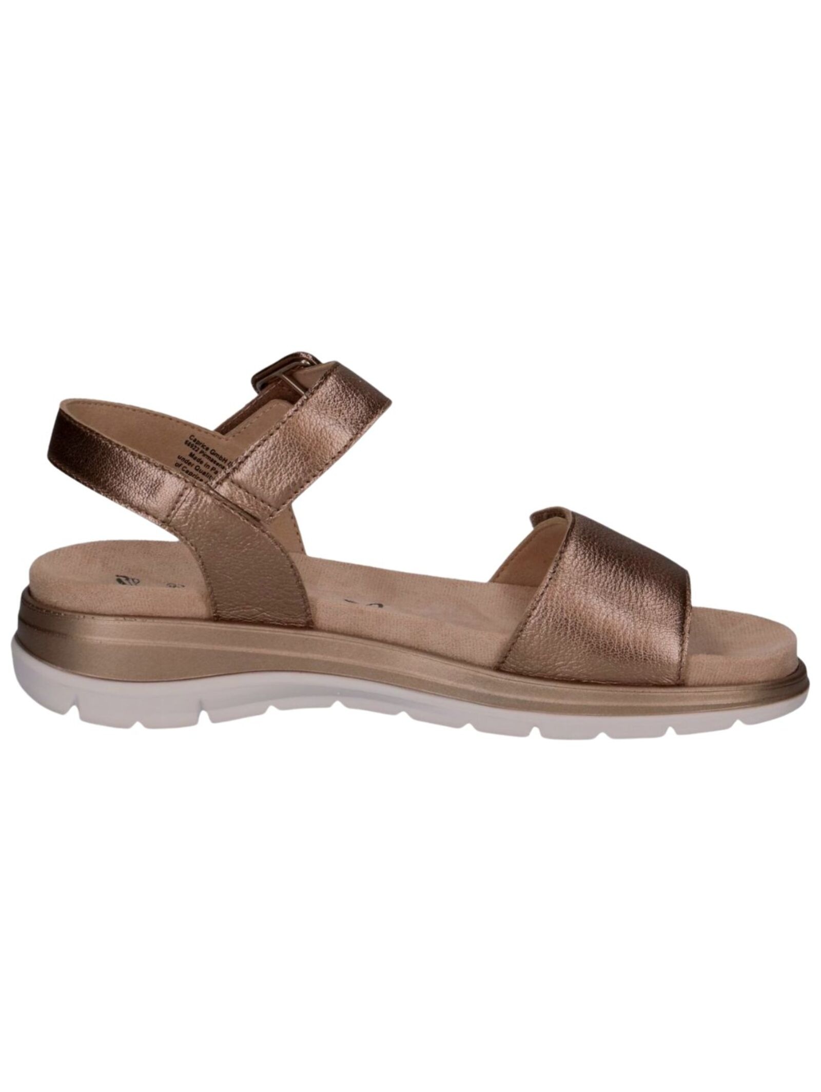 Riemchensandale CAPRICE "Caprice Sandalen Leder", Damen, Gr. 38, grau (taupe), Leder, Schuhe Riemchensandale 6