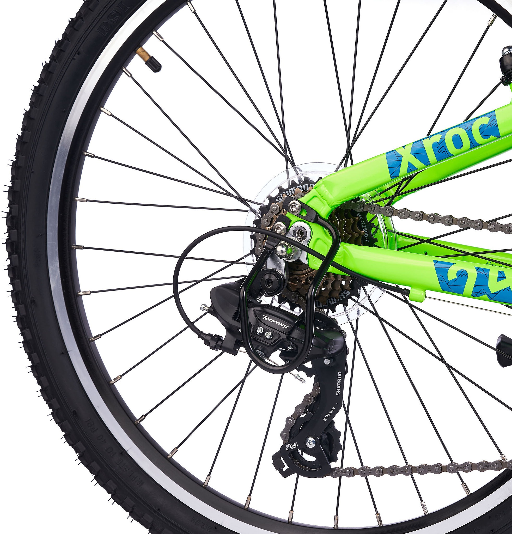 S’COOL Jugendfahrrad »S'COOL Xroc Pro 24-K7 Neon Green/Ocean« 7 Gang Shimano Kettenschaltung