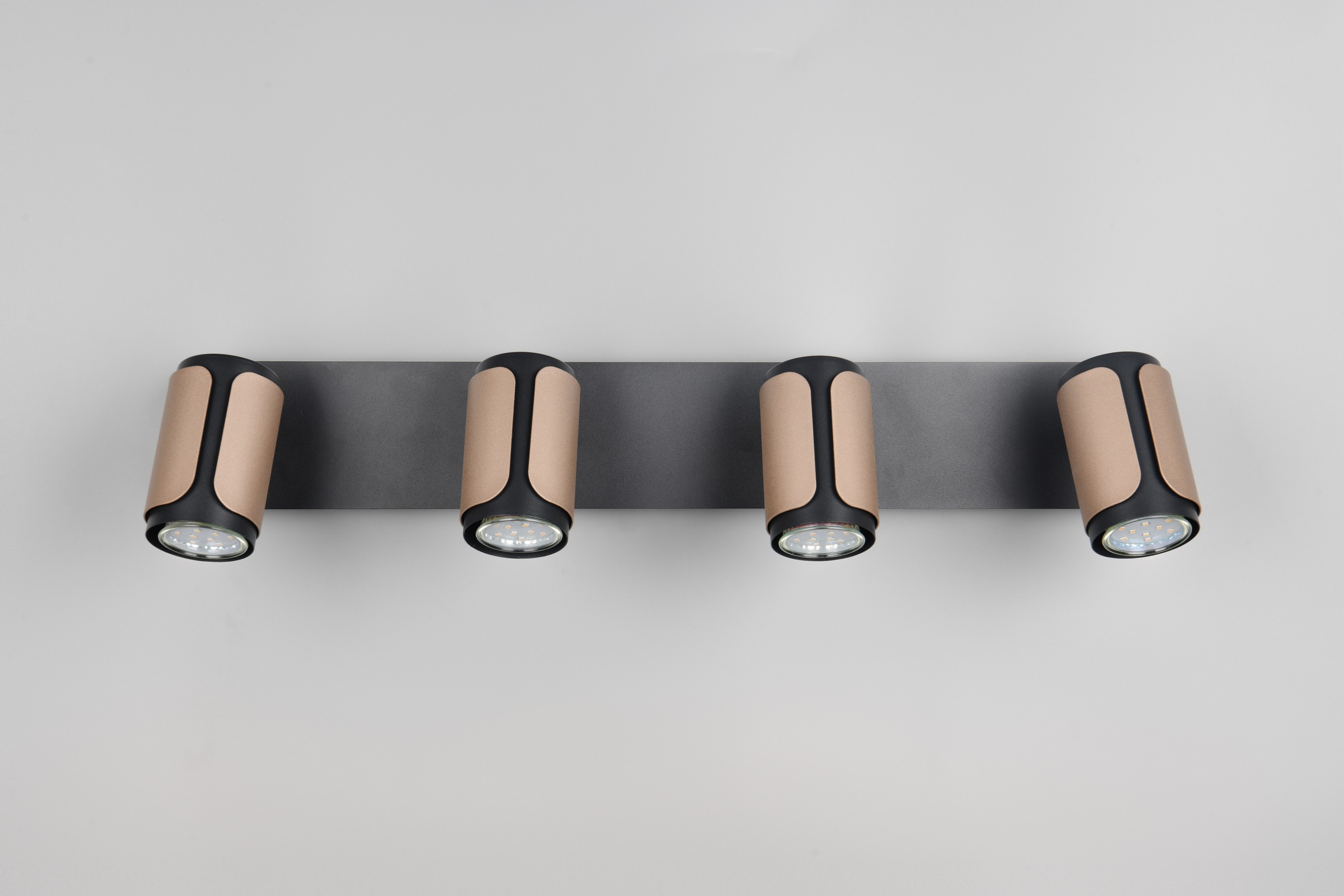 TRIO Leuchten Deckenstrahler »GILLAN, Spot 4-flammig, exkl 4x GU10 max 10W, 60x16x12 cm (B/H/T)«, 4 flammig, Leuchtmittel GU10 | Leuchtmittel wechselbar, als Wandstrahler oder Deckenstrahler montierbar, Spots schwenkbar