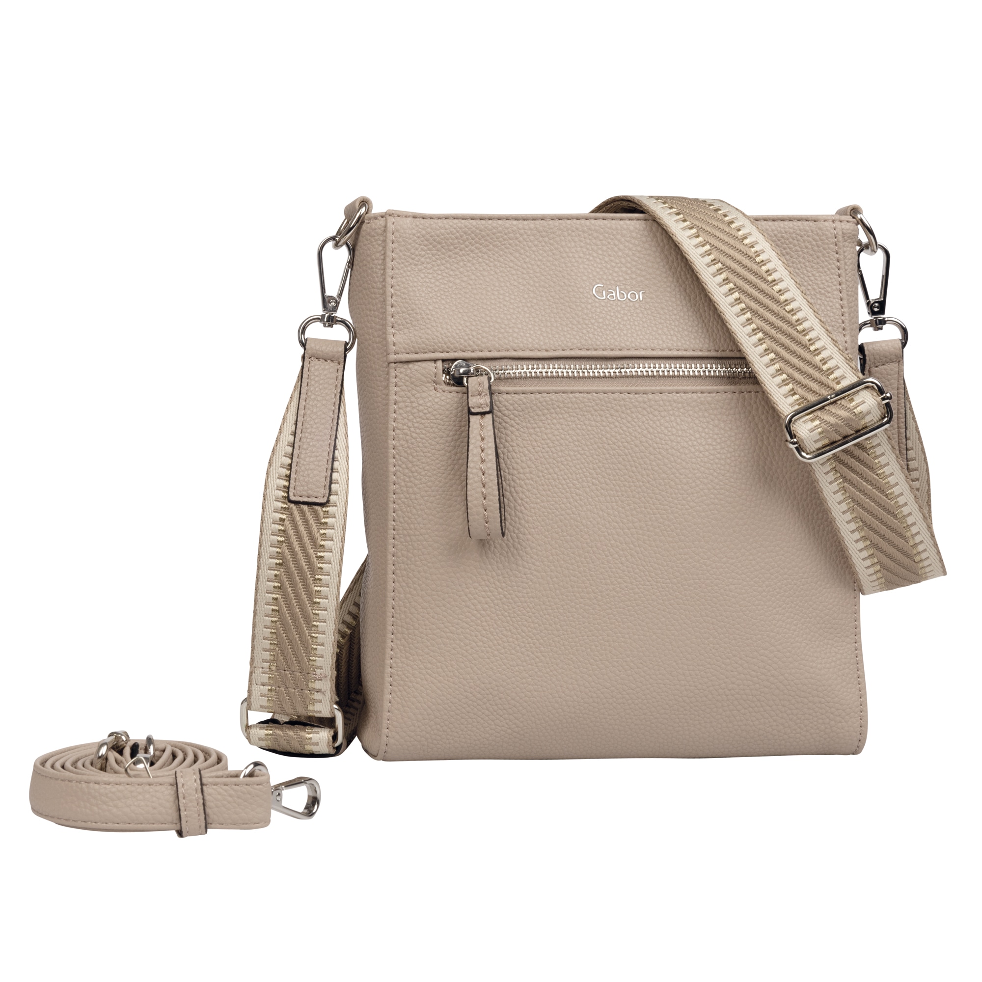 Gabor 1100000002199 "Silena" Damen Schultertasche mit hochwertig, gewebtem Gurtband