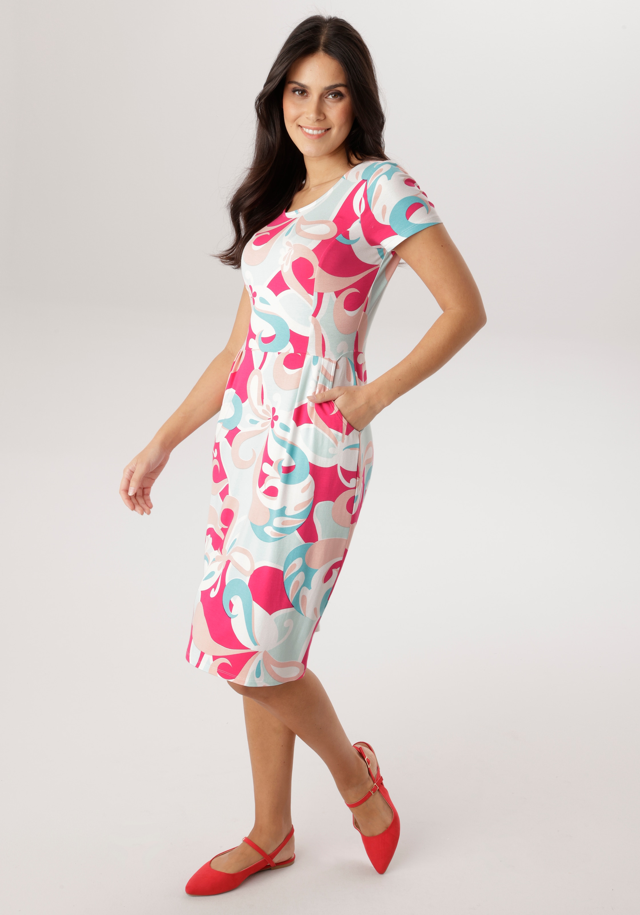 Aniston SELECTED Shirtkleid Eingrifftaschen mit zwei Eingriffstaschen - NEU günstig online kaufen