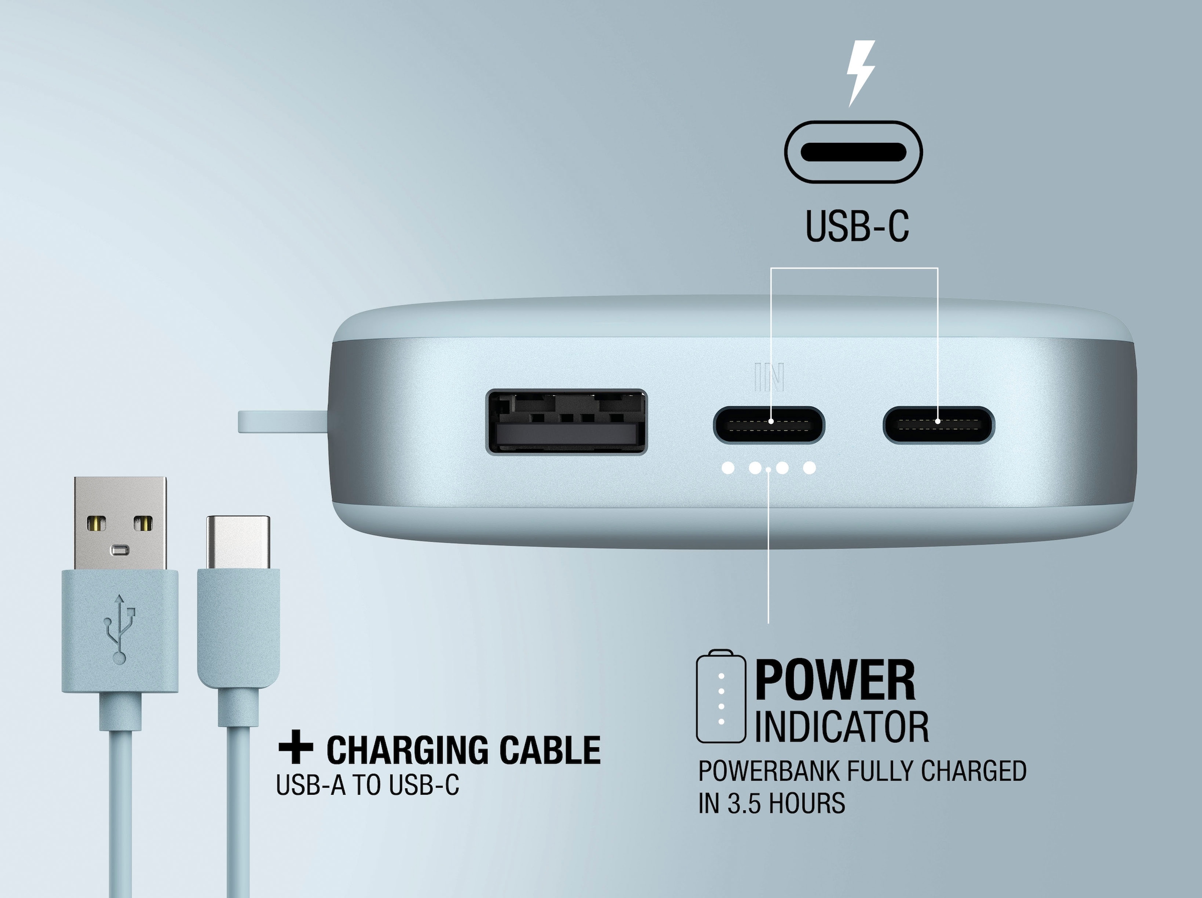 Fresh´n Rebel Powerbank »Power Pack 18000mAh mit USB-C, Ultra Fast Charge & 20W PD«