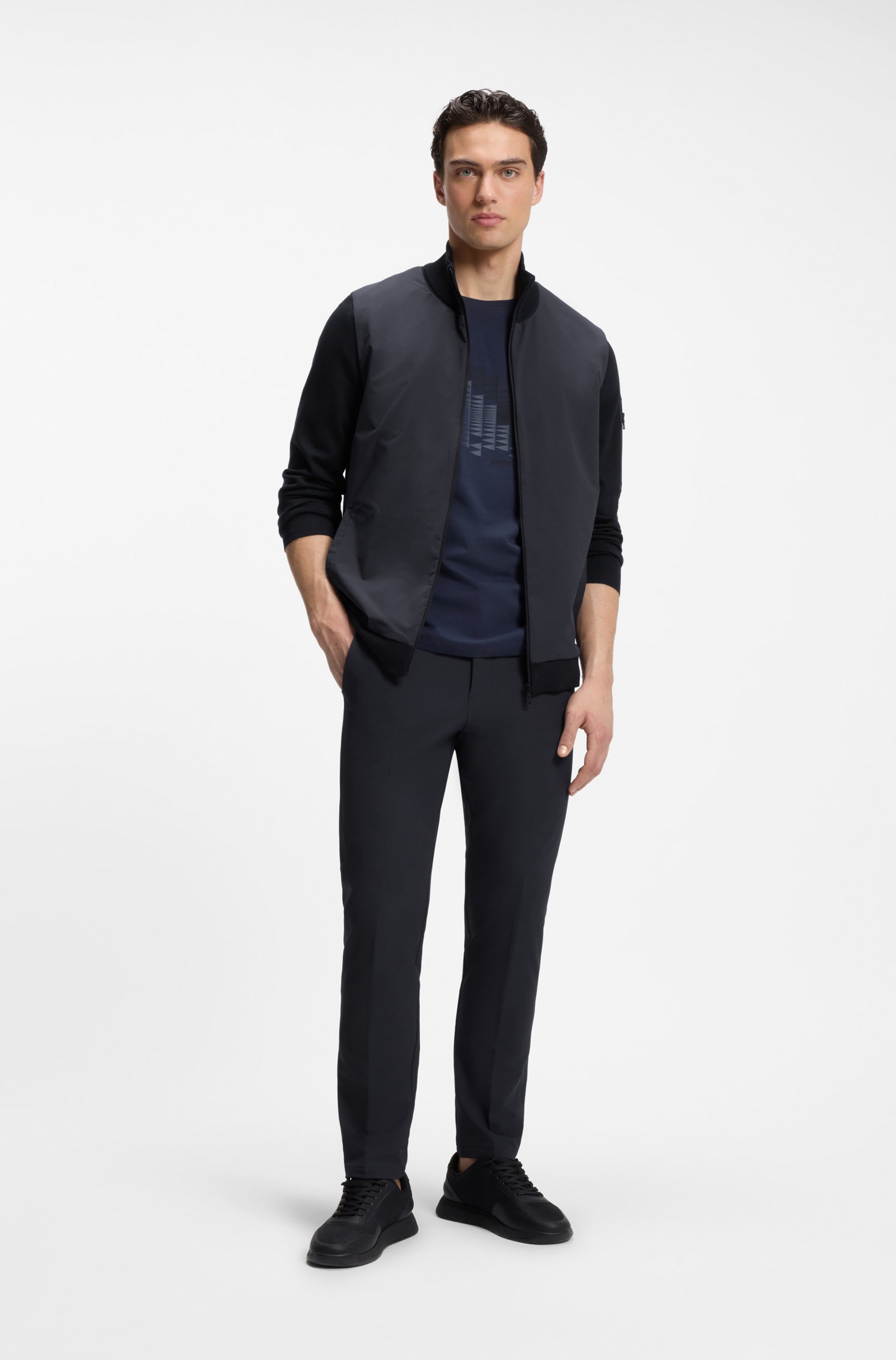 BOSS GREEN Hybridjacke »Momentum« thermoregulierender Komfort, Regular Fit, mit Wollanteil