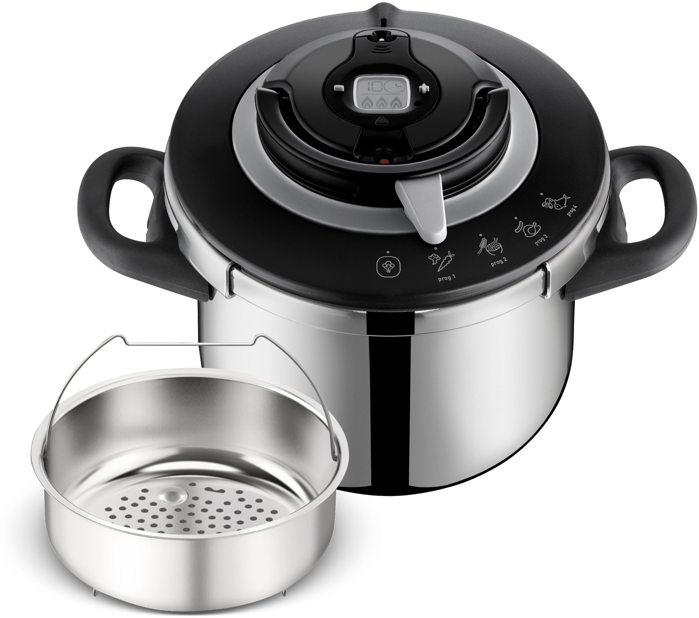Tefal Schnellkochtopf "Clipso+ CHEF, 6 Liter Dampfkochtopf" Edelstahl günstig online kaufen