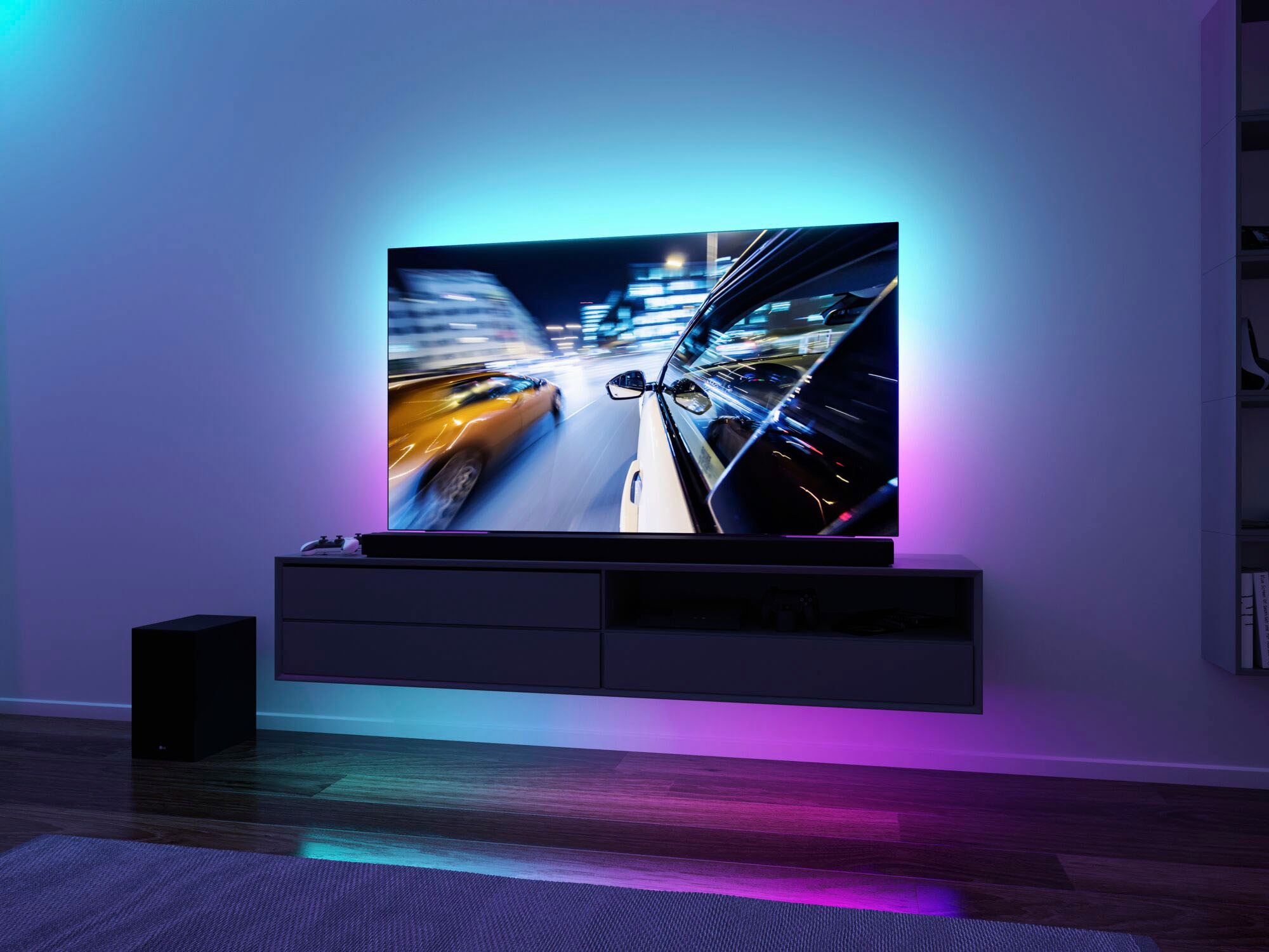 Paulmann LED-Streifen »USB LED Strip TV-Beleuchtung 55 Zoll 2m Dynamic  Rainbow RGB 3,5W«, 1 St.-flammig kaufen | BAUR