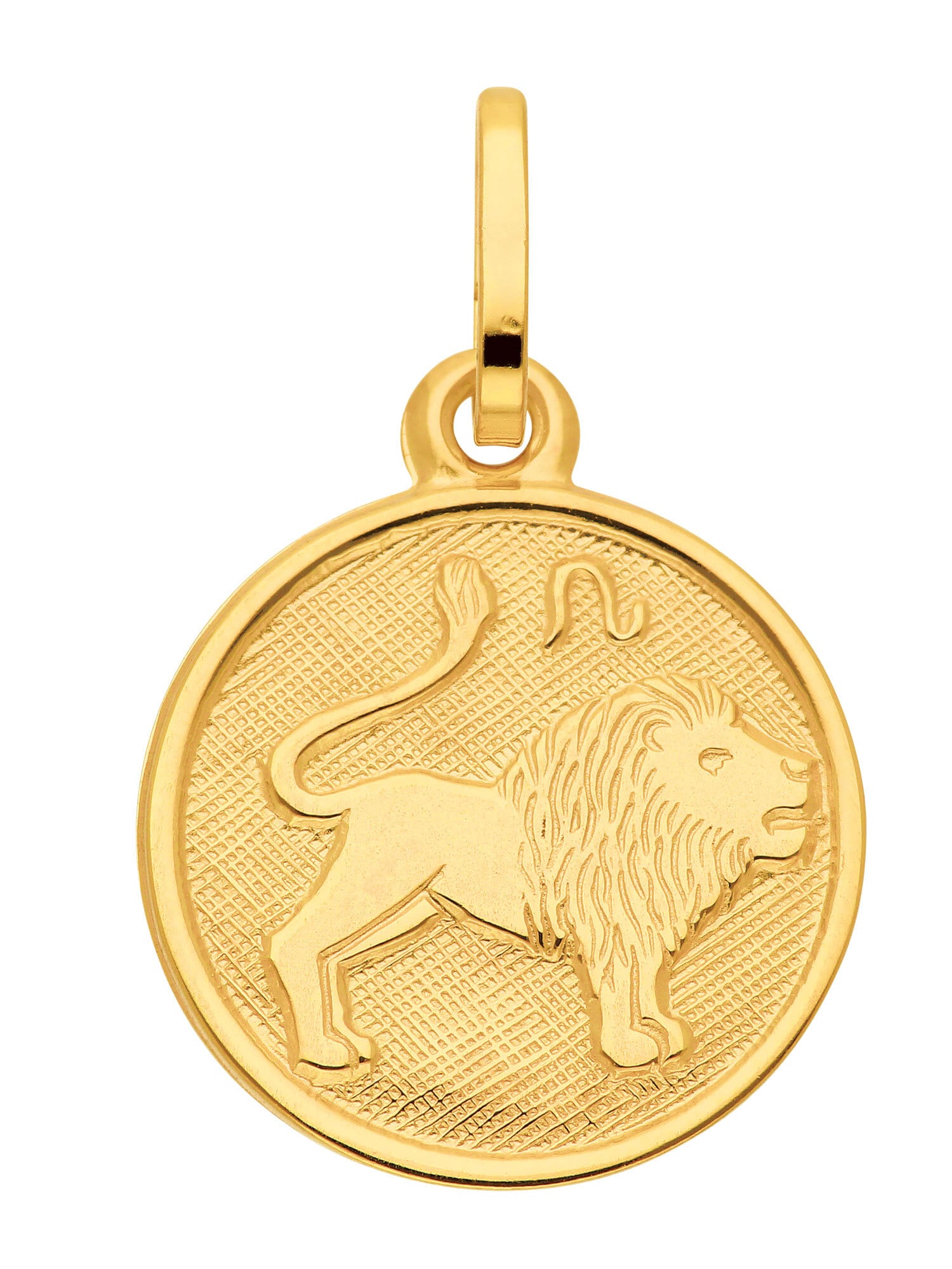 ADELIA ́S Damen Kettenanhänger "Damen Gold Schmuck 333 Gold Sternzeichen Anhänger Löwe Ø 11,8 mm", Löwe, Gold, gold, Gold, Schmuckanhänger,