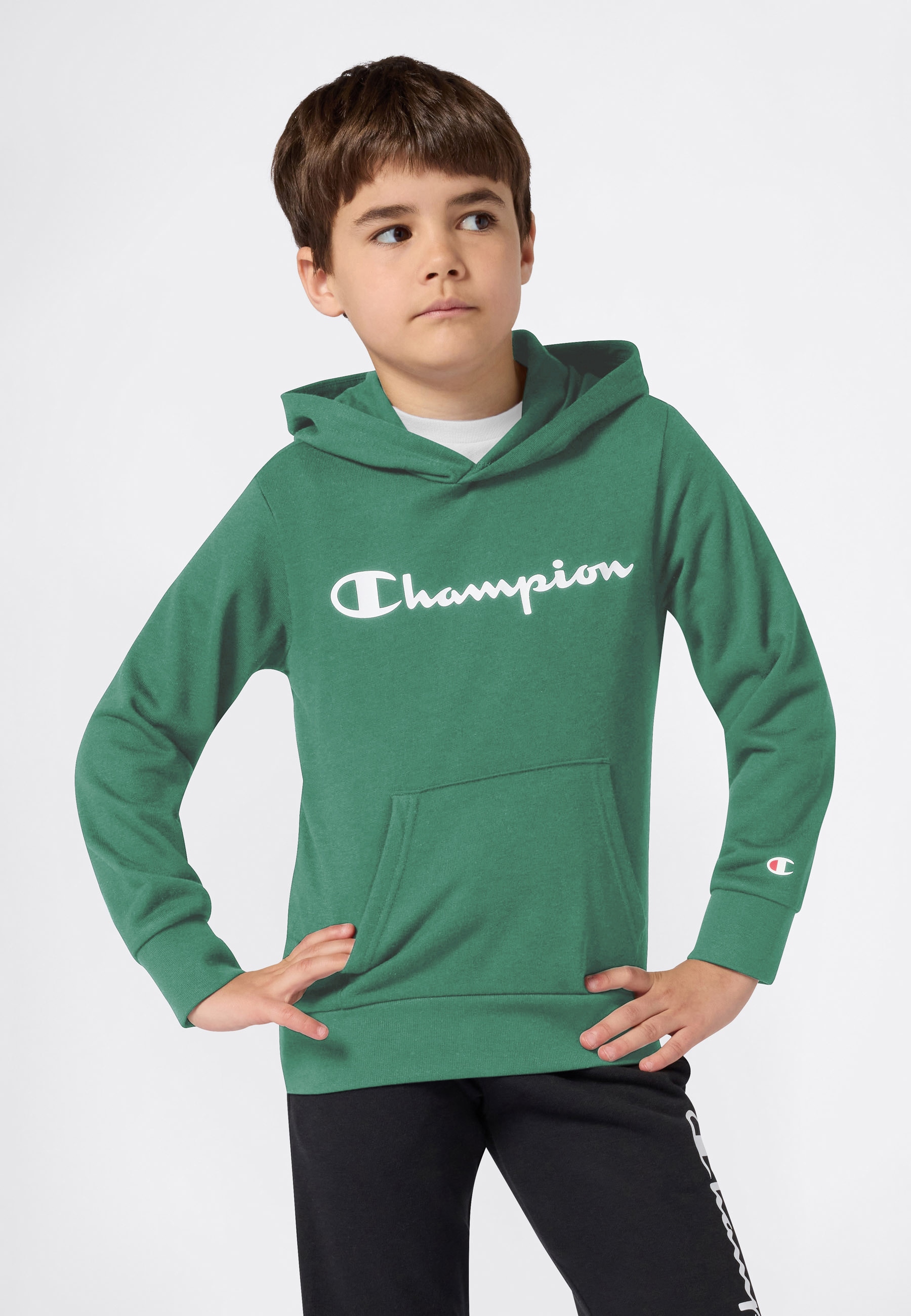Champion Kapuzensweatshirt "ICONS CONTRAST Terry Hoodie", mit Kapuze, Langarm, aus Baumwolle und Polyester