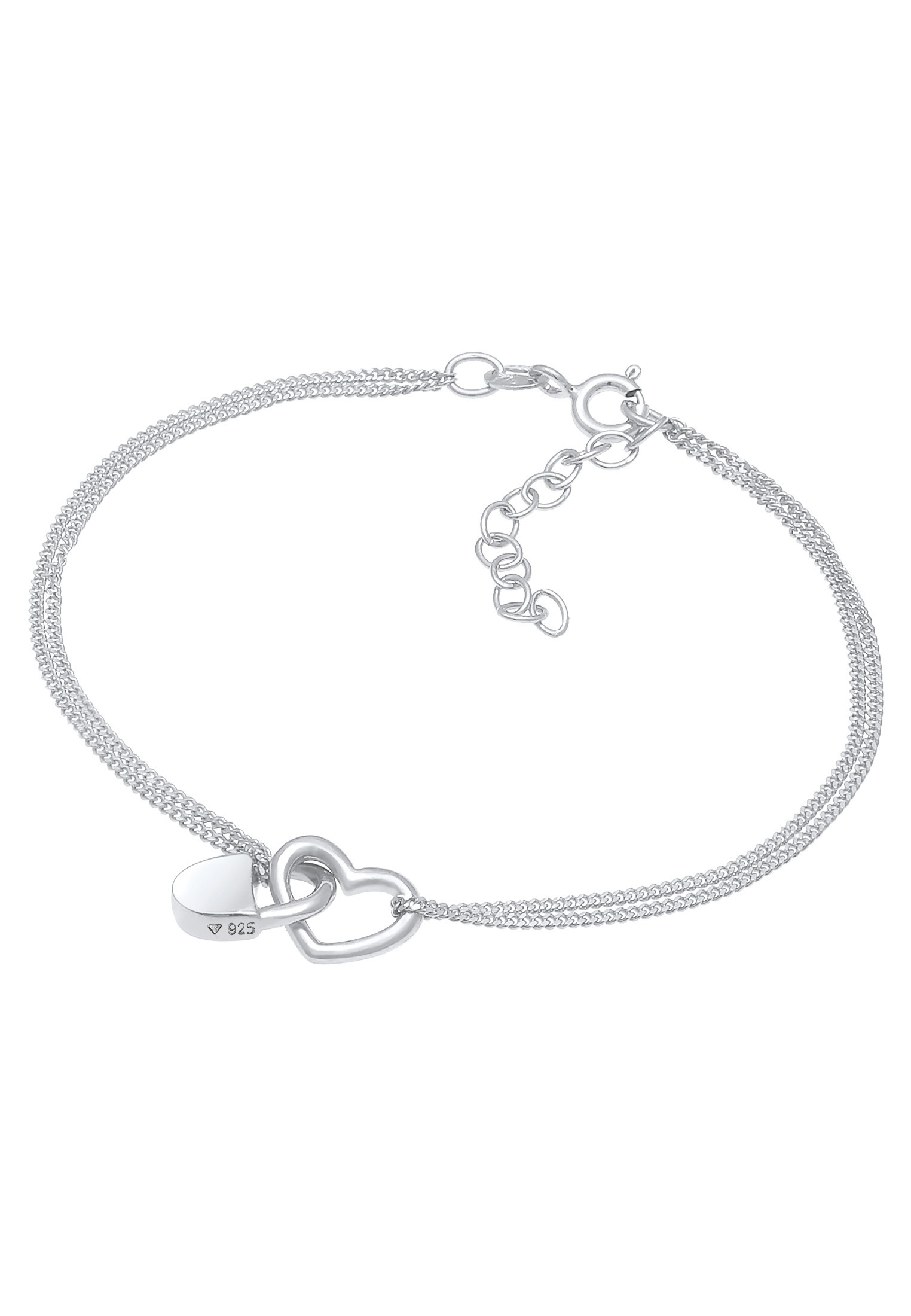 Elli Armband »Herz Liebe Schloss Verbundenheit 925 Silber«