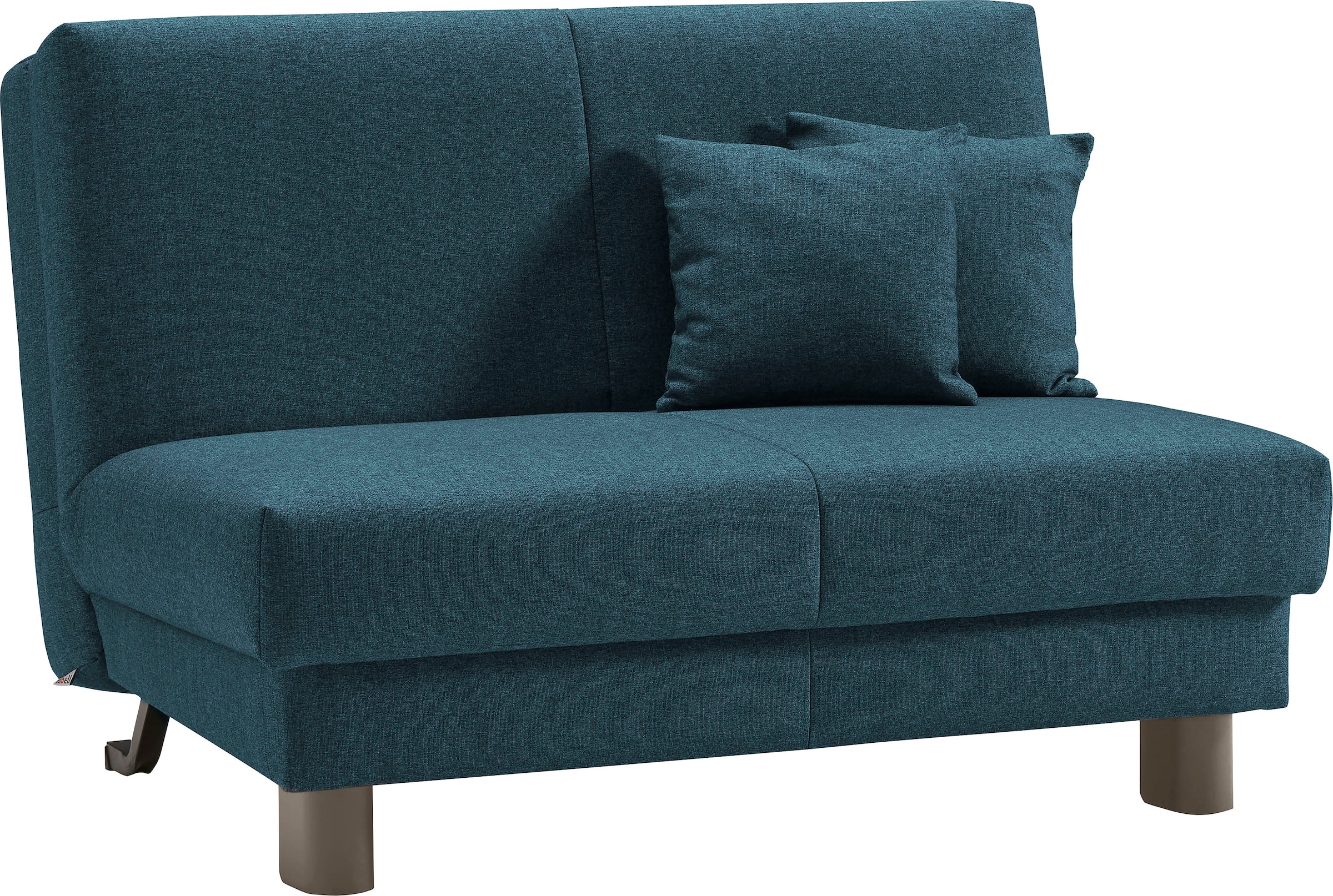 ell + ell Schlafsofa »Enny«, Liegefläche Breite 120 oder 140 cm, Liegehöhe 45 cm, Füße alufarben