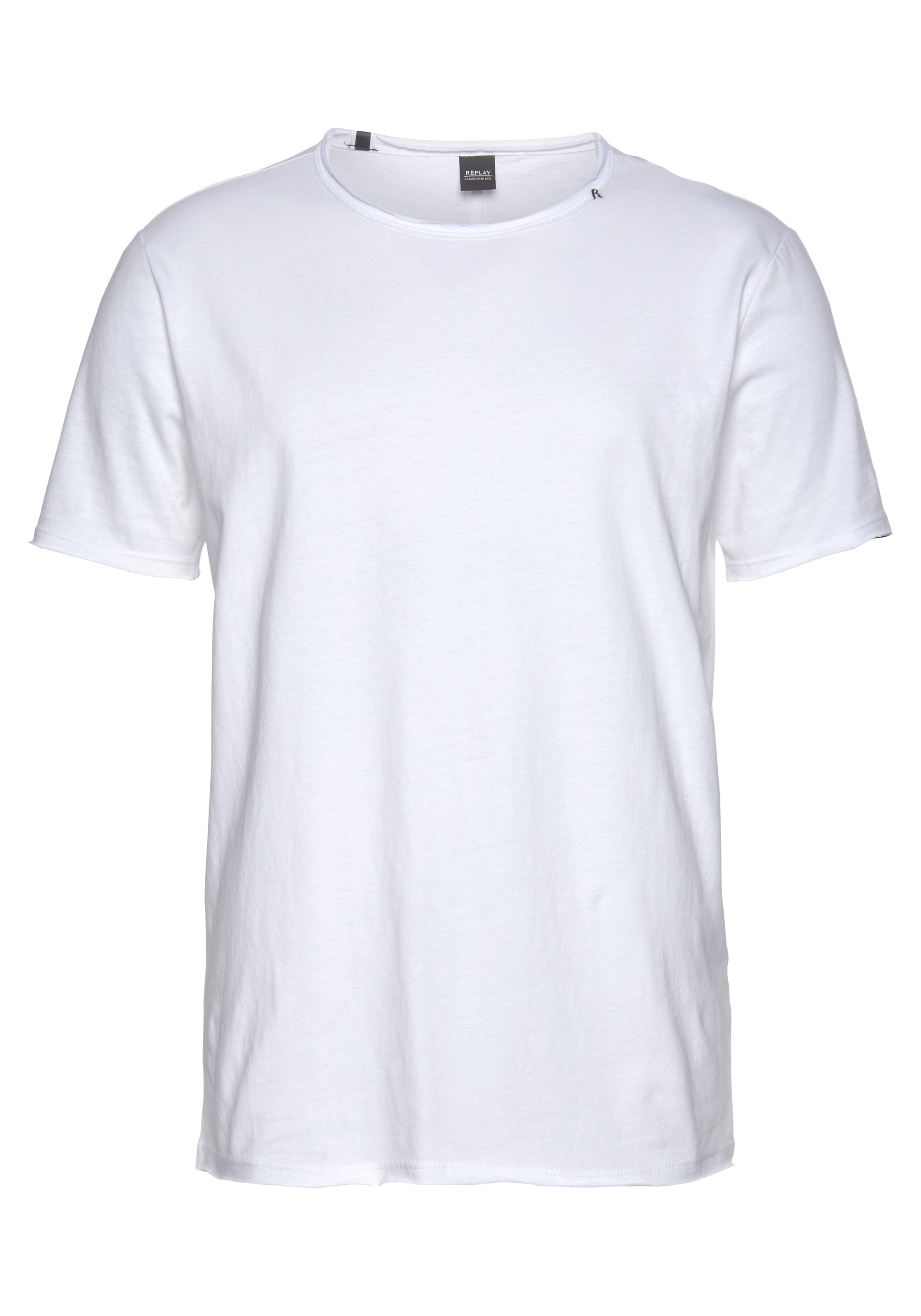 Replay T-Shirt offene Kanten GU5793